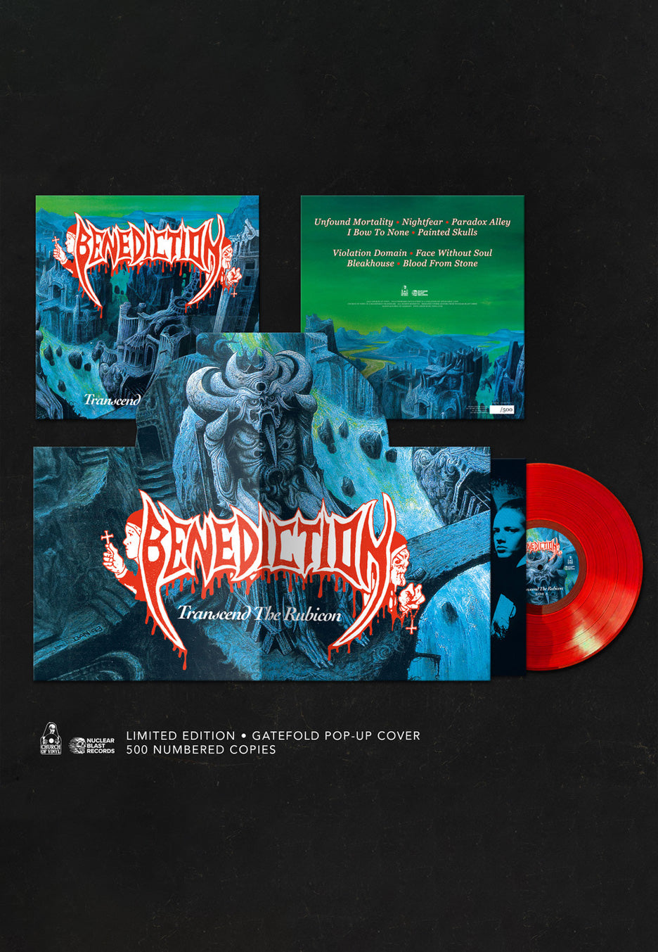 Benediction Transcend The Rubicon Ltd. Red Colored PopUp Vinyl