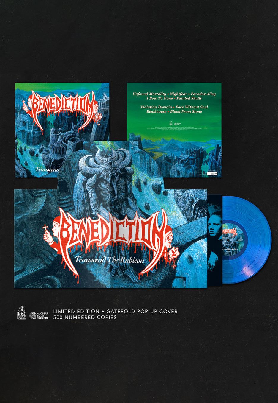 Benediction Transcend The Rubicon Ltd. Blue Colored PopUp Vinyl