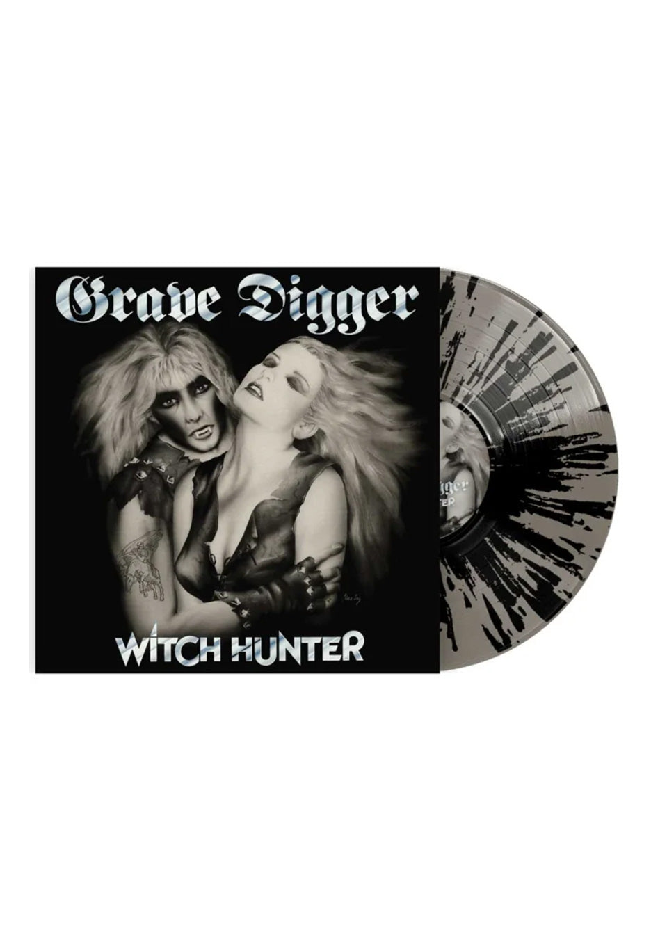 Grave Digger - Witch Hunter White w/ Black - Splattered Vinyl | Neutral-Image