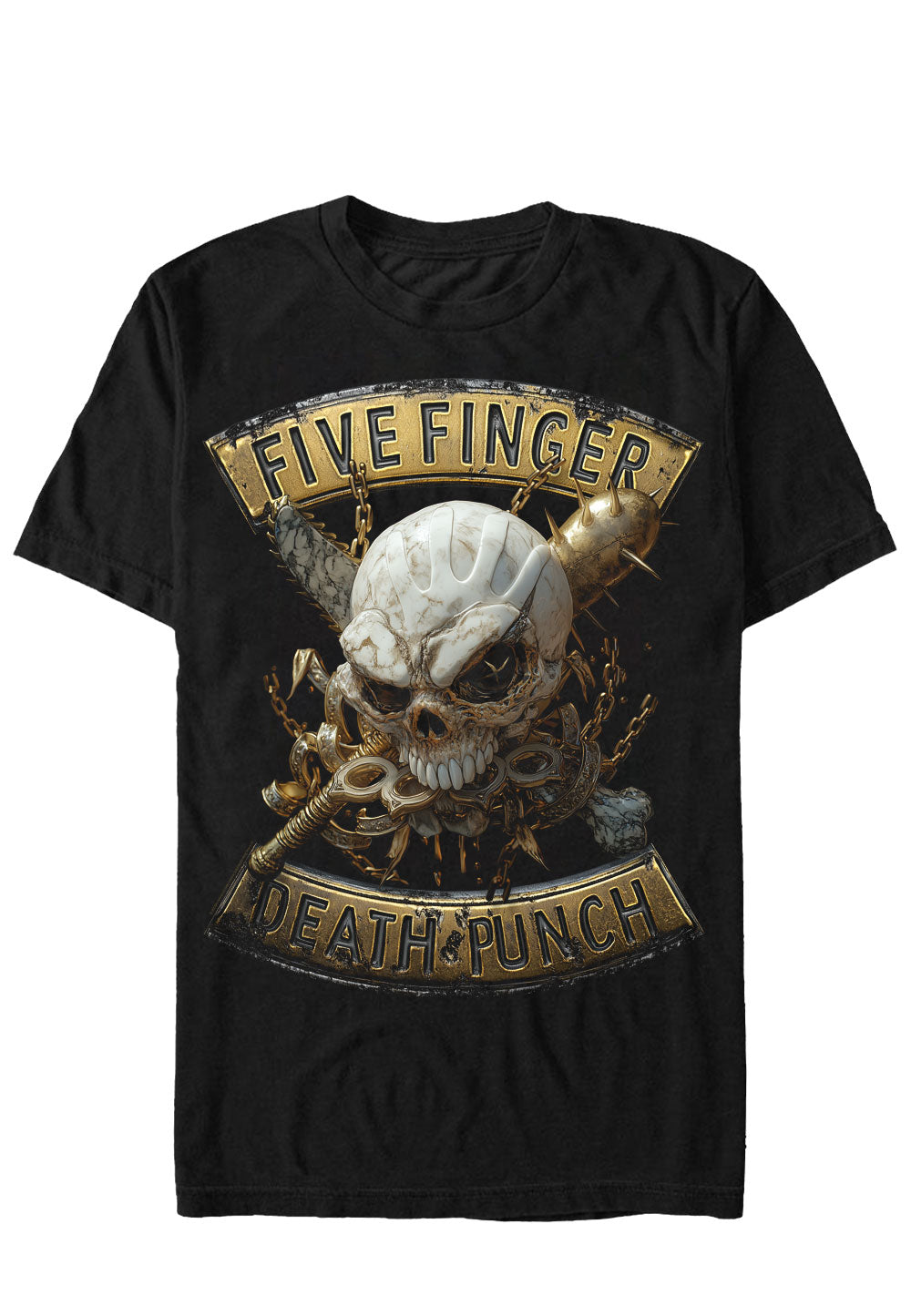 Five Finger Death Punch Assassin Uomo T-Shirt Nero 4XL 100% Cotone Regular Five Finger Death Punch Assassin Uomo T-Shirt Nero 4XL 100% Cotone Regular
