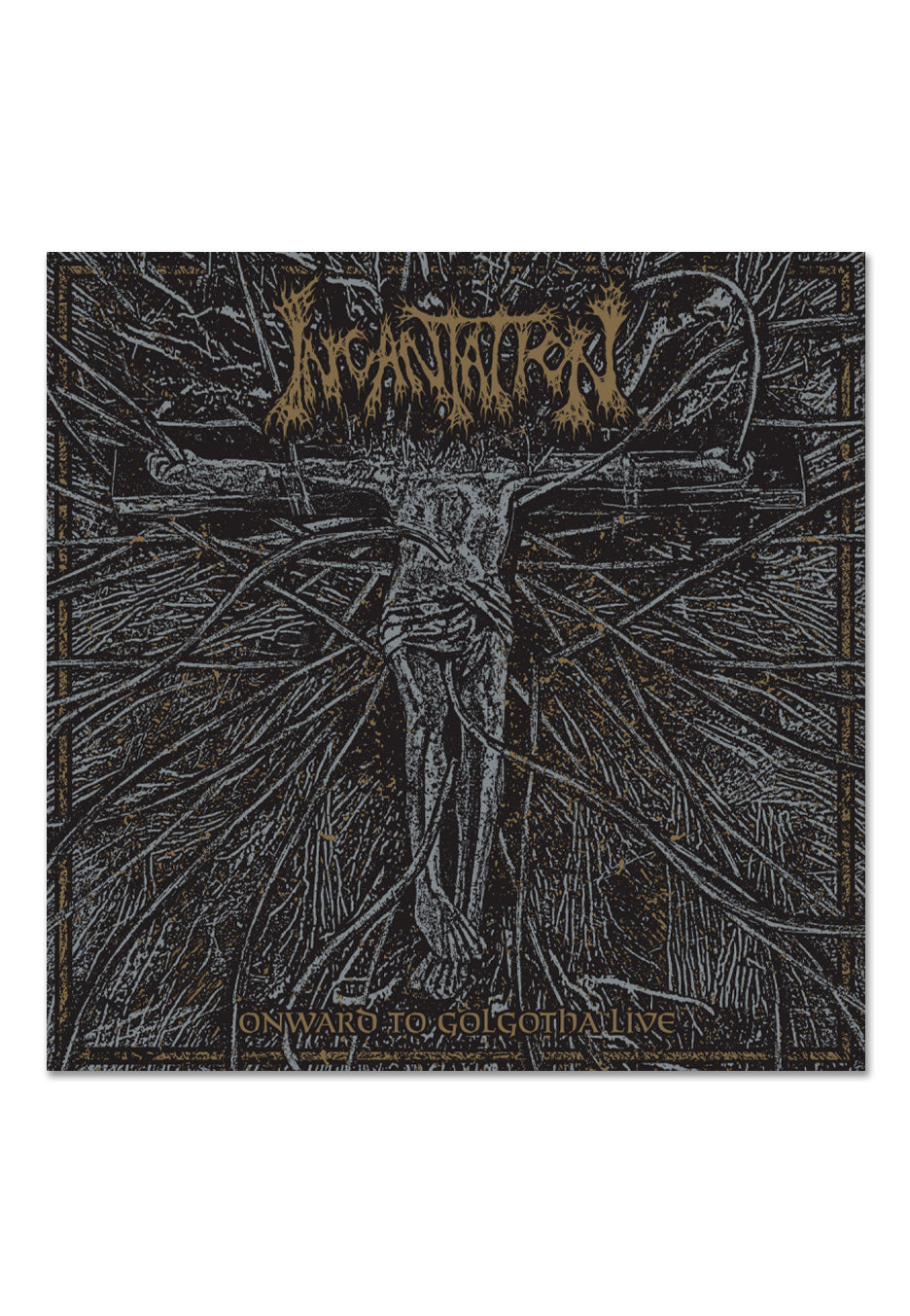 Incantation - Onward To Golgotha Live Ltd. Metallic Silver/Black Ice w/ Gold/Silver - Splattered 2 Vinyl | Neutral-Image