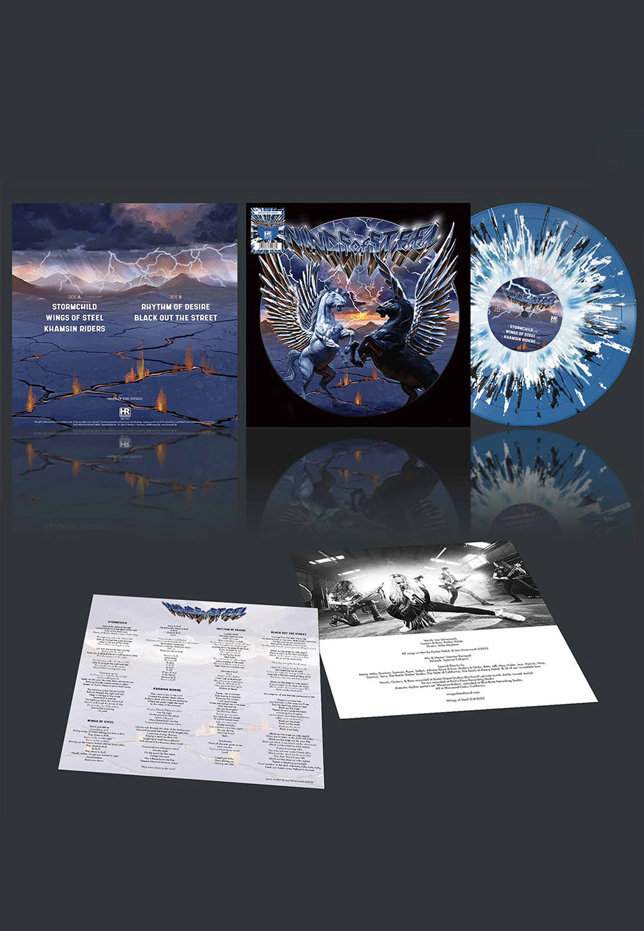 Wings Of Steel - Wings Of Steel Ltd. Blue Jay w/ Black/White - Splattered Vinyl | Neutral-Image