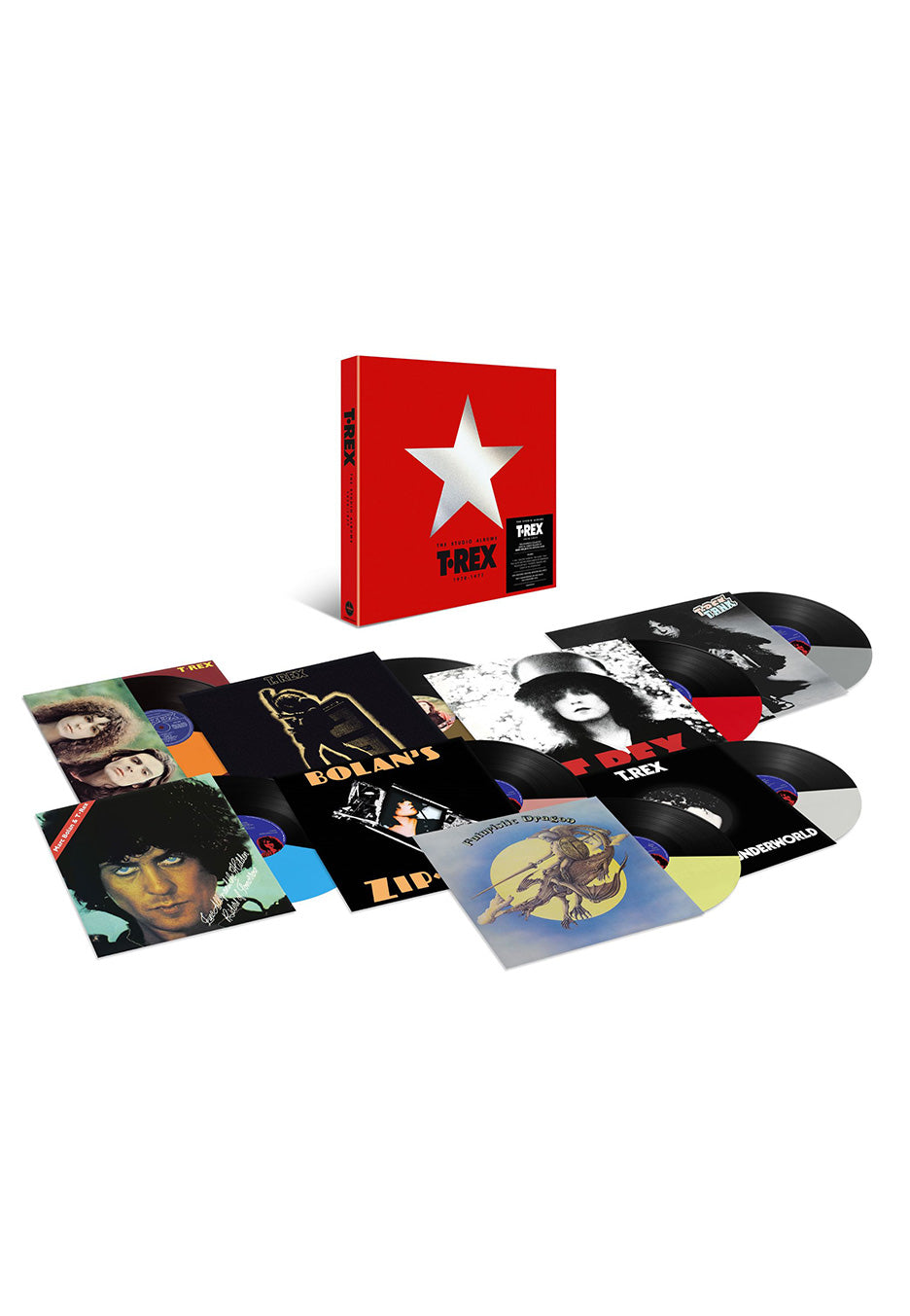T. Rex - The Studio Albums 1970-1977 Half Black & Half Colored - 8 Vinyl Boxset | Neutral-Image