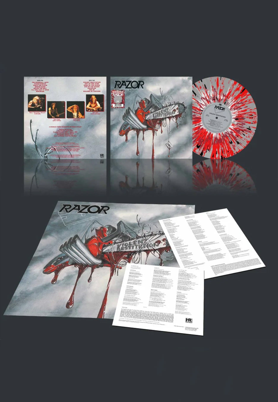 Razor - Violent Restitution Ltd. Silver w/ Red/Black/White - Splattered Vinyl | Neutral-Image