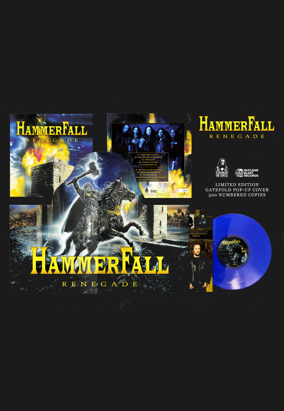 Hammerfall Renegade Ltd. Blue Colored PopUp Vinyl