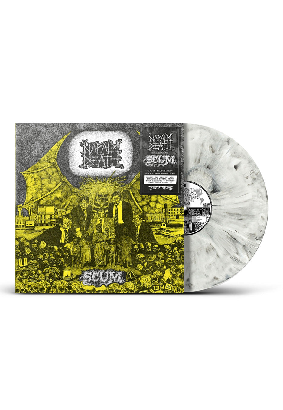 Napalm Death Scum (40th Anniversary) Ltd. White/Black Marbled Vinyl