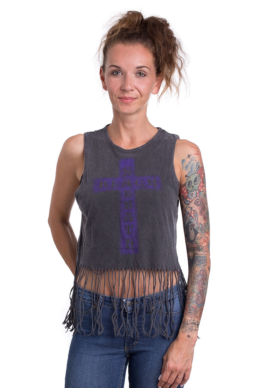 Black Sabbath - Vintage Cross With Tassels Grey - Girly | Women-Image