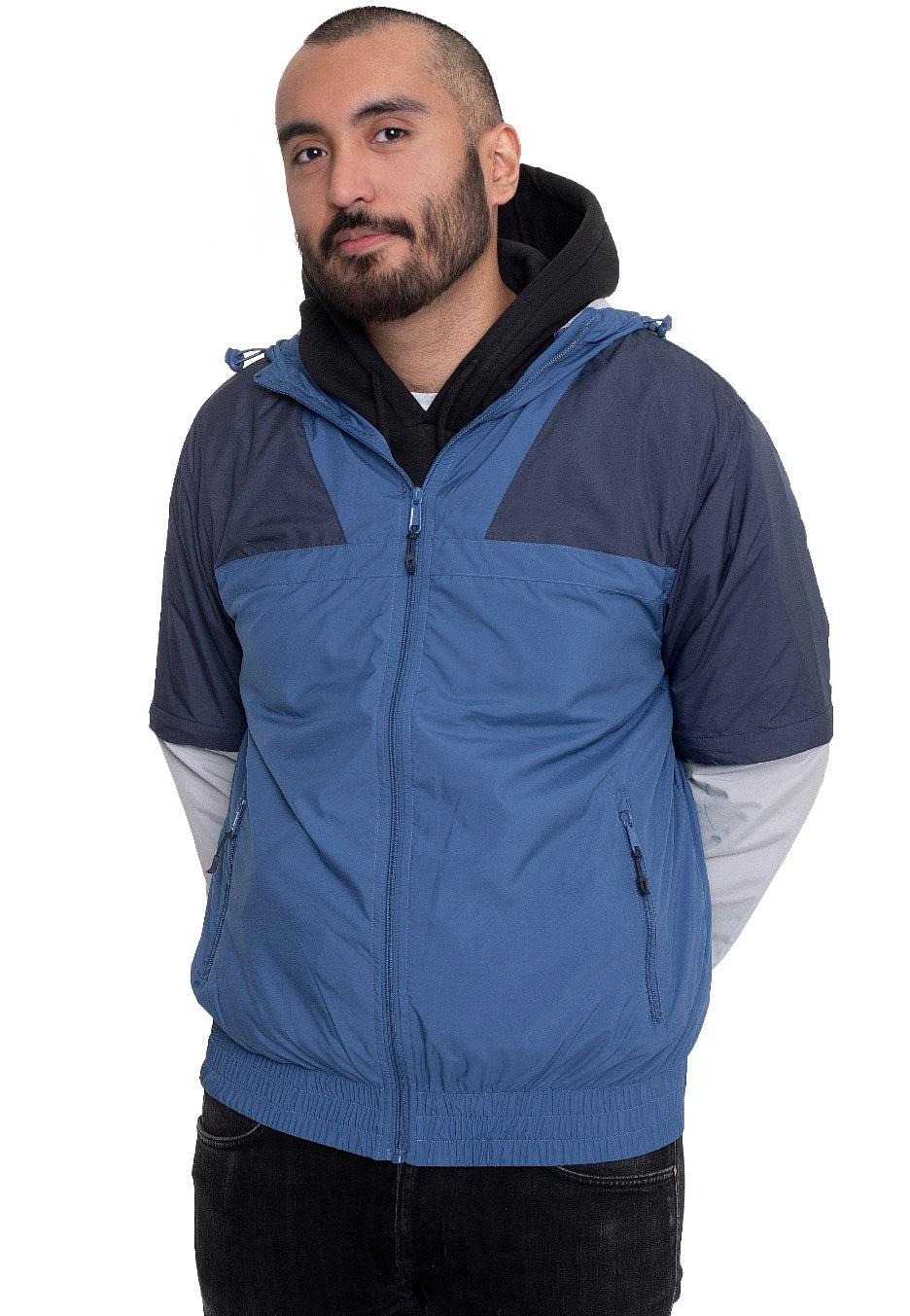 Urban Classics - Zip Away Track Sportyblue/Lightasphalt - Track Jacket | Men-Image