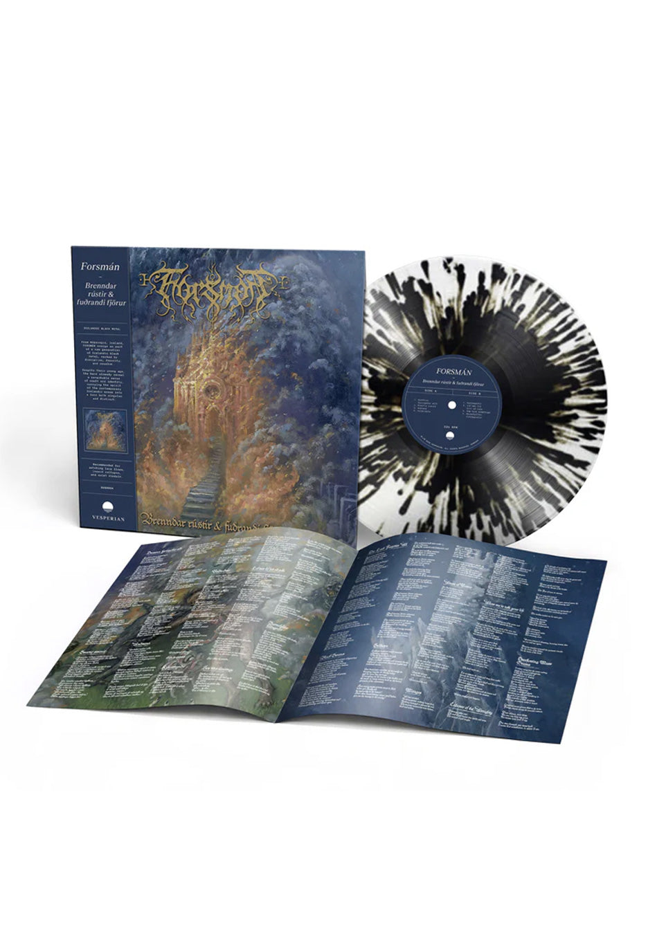 Forsmán Brenndar Rústir og Fuðrandi Fjörur Ltd. Clear w/ Black Splattered Vinyl