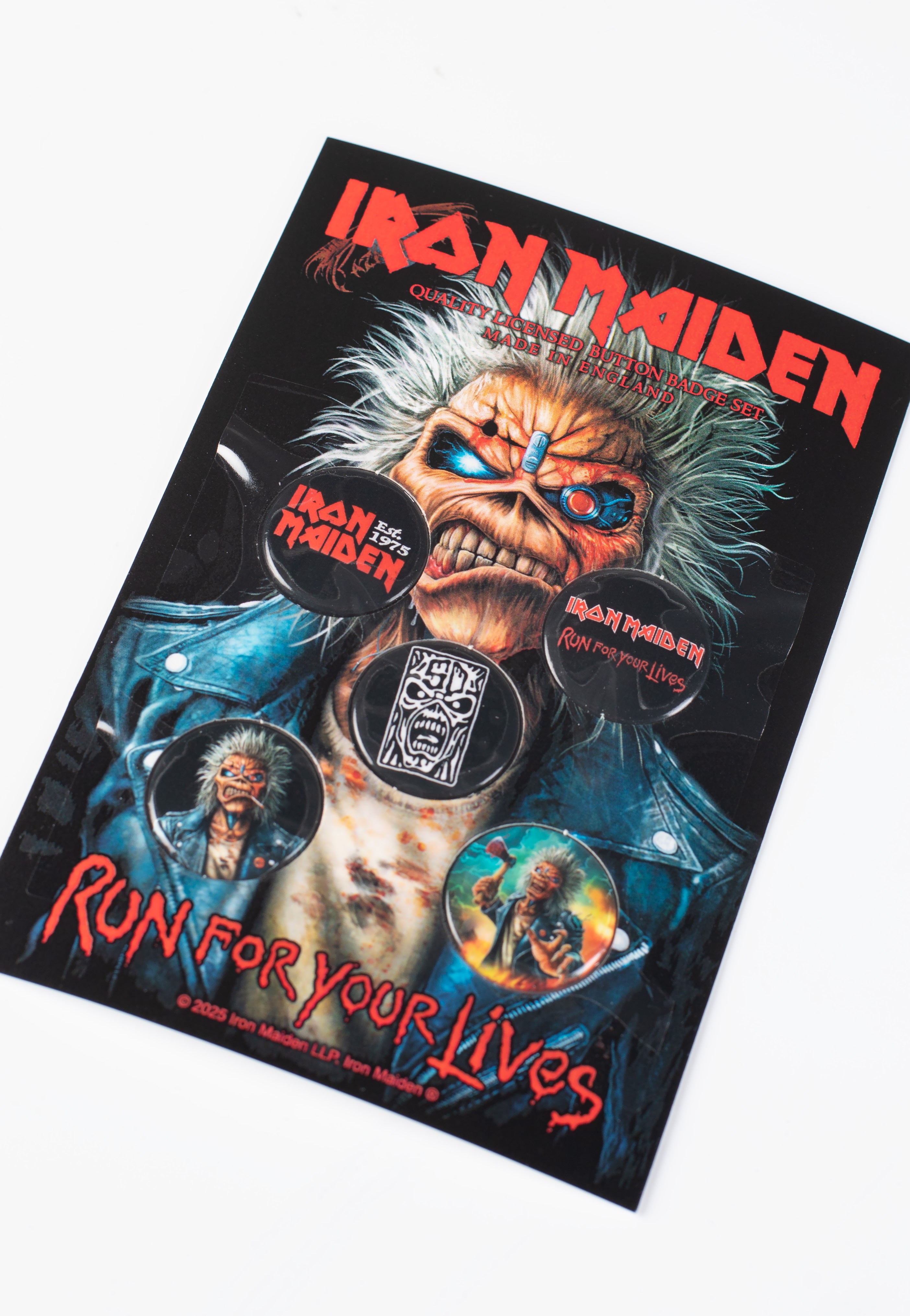 Iron Maiden - Run For Your Lives - Button | Neutral-Image