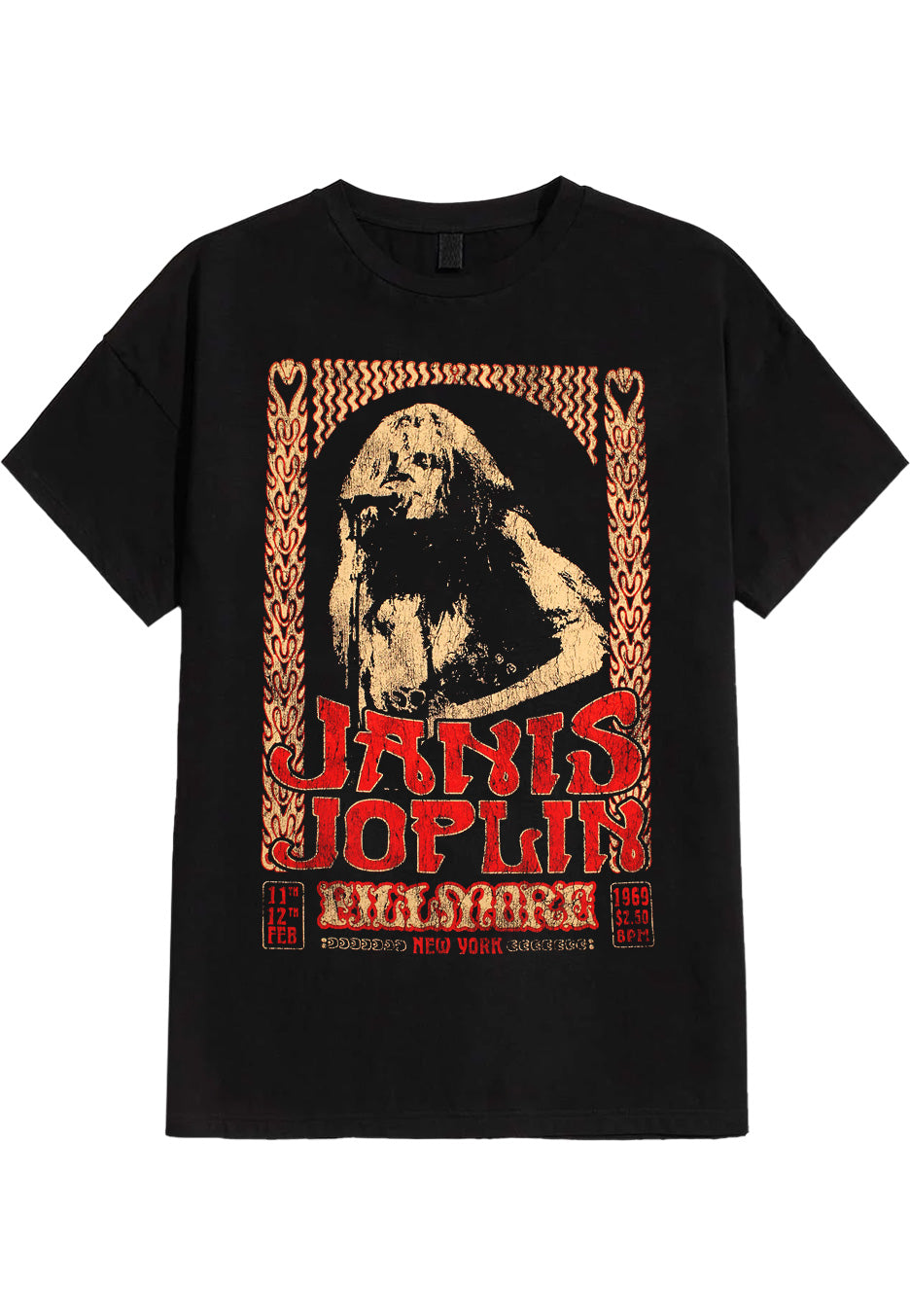 Janis Joplin - Vintage Poster - T-Shirt | Neutral-Image