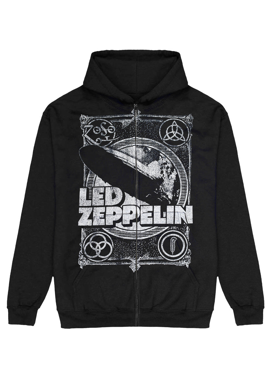 Led Zeppelin - Vintage Print Blue - Zipper | Neutral-Image