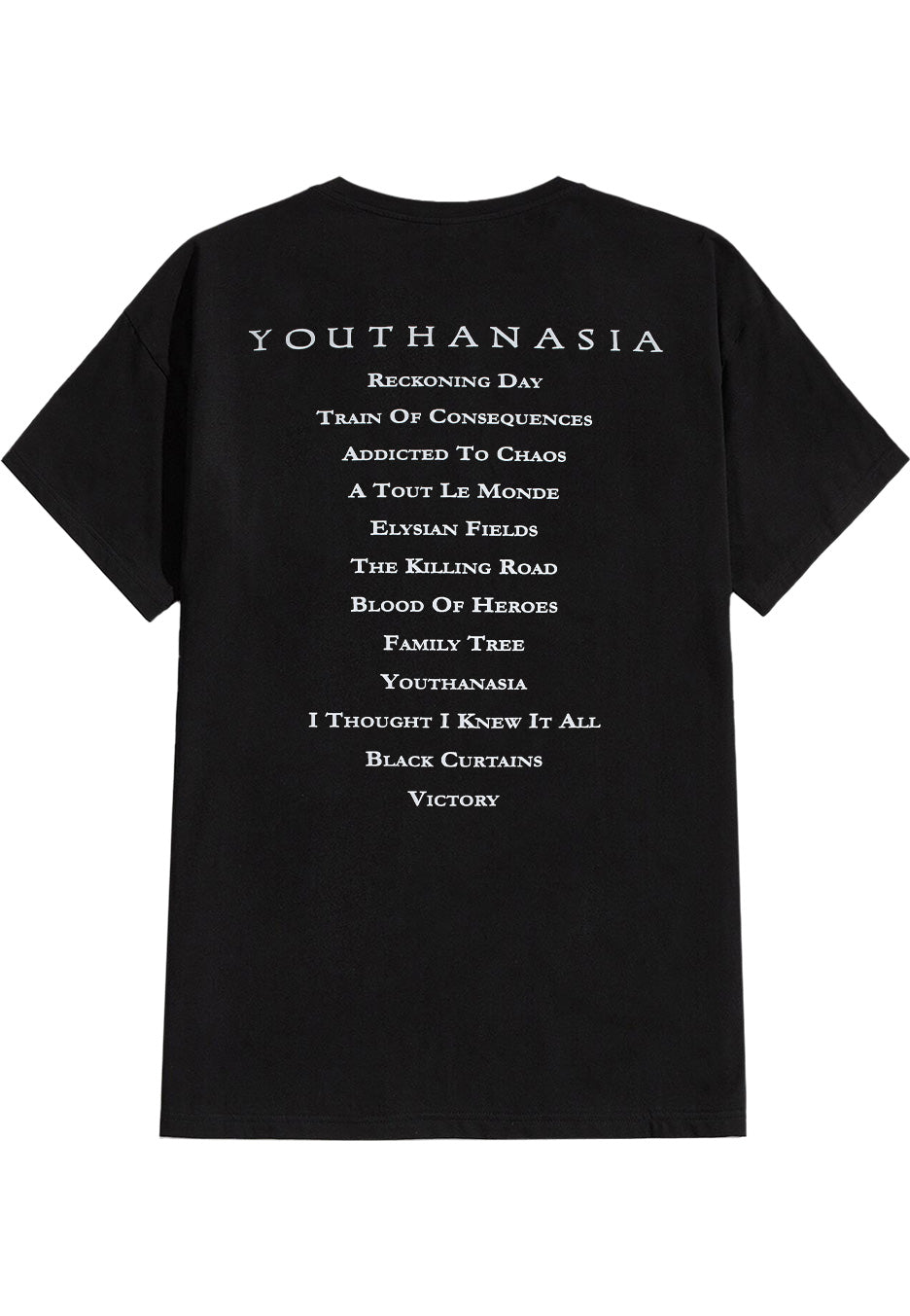 Megadeth - Youthanasia Tracklist - T-Shirt | AFM Records