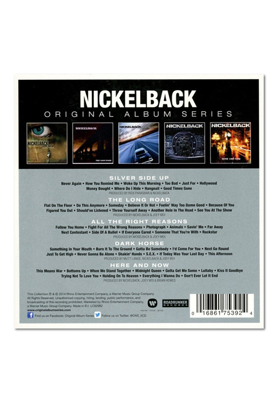 Nickelback Original Album Series CD Boxset