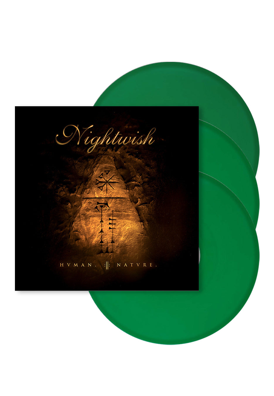 Nightwish Human. :Ii: Nature. Ltd. Astro Green Colored 3 Vinyl