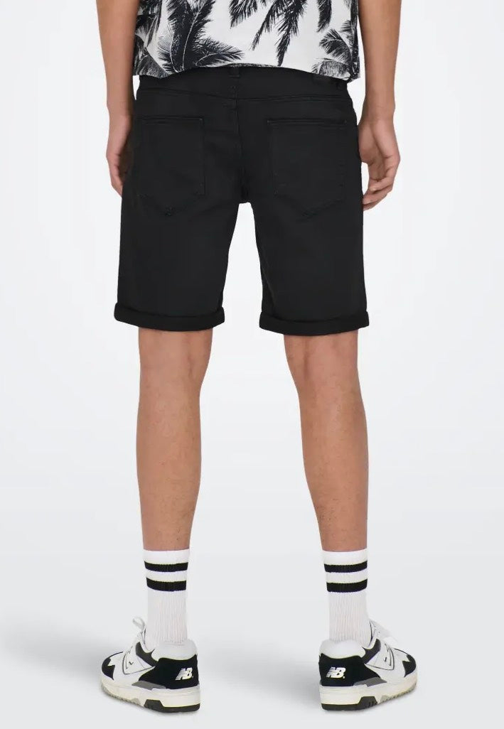 Only & Sons Ply Life Reg Black Shorts
