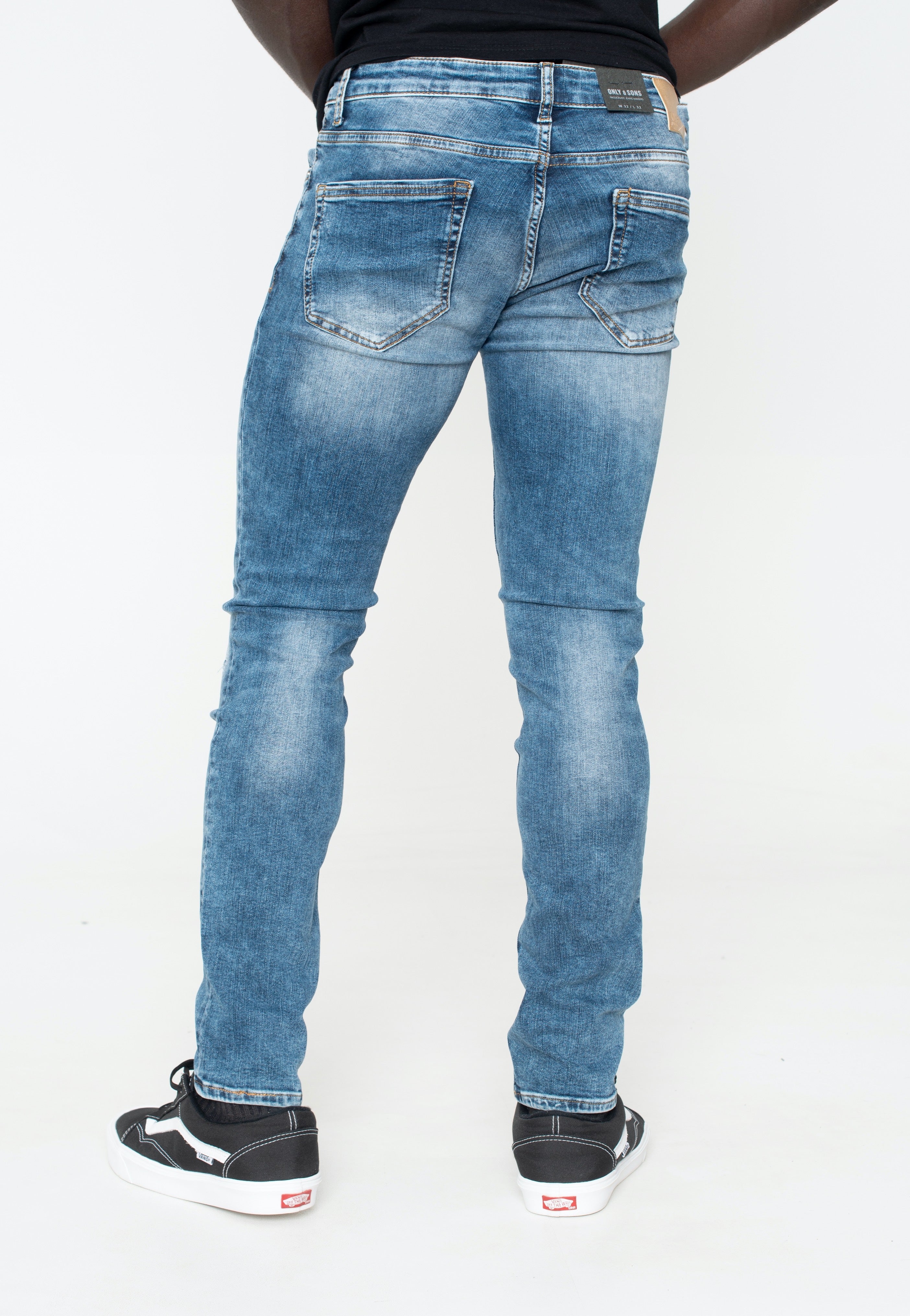 Only & Sons - Warp Skinny Medium Blue Denim - Jeans | Men-Image
