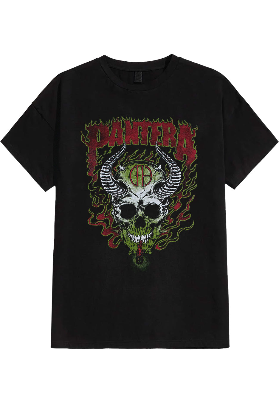 PANTERA スカルと蛇ラグランTシャツ Pantera - Fire Skull - T-Shirt | AFM Records