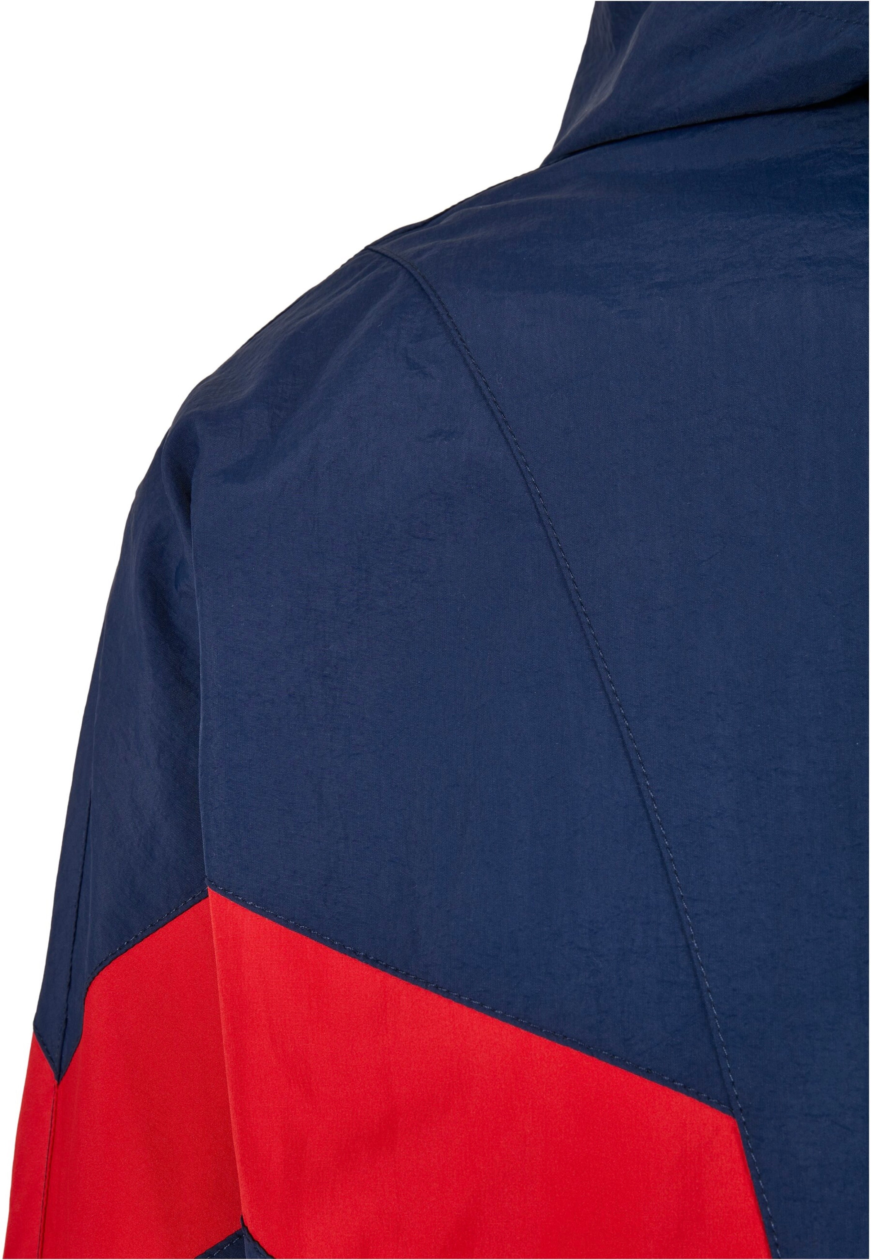 Urban Classics - Crinkle Panel Track Darkblue/Cityred - Track Jacket | Men-Image