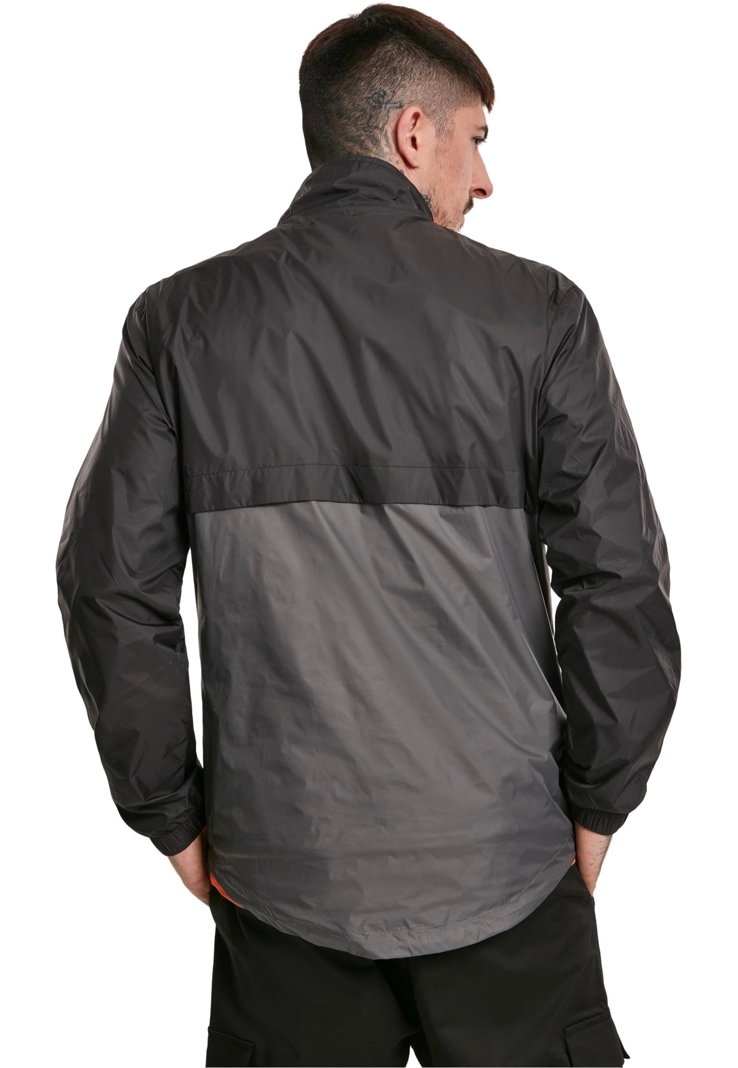 Urban Classics - Stand Up Collar Pull Over Black/Darkshadow - Windbreaker | Men-Image