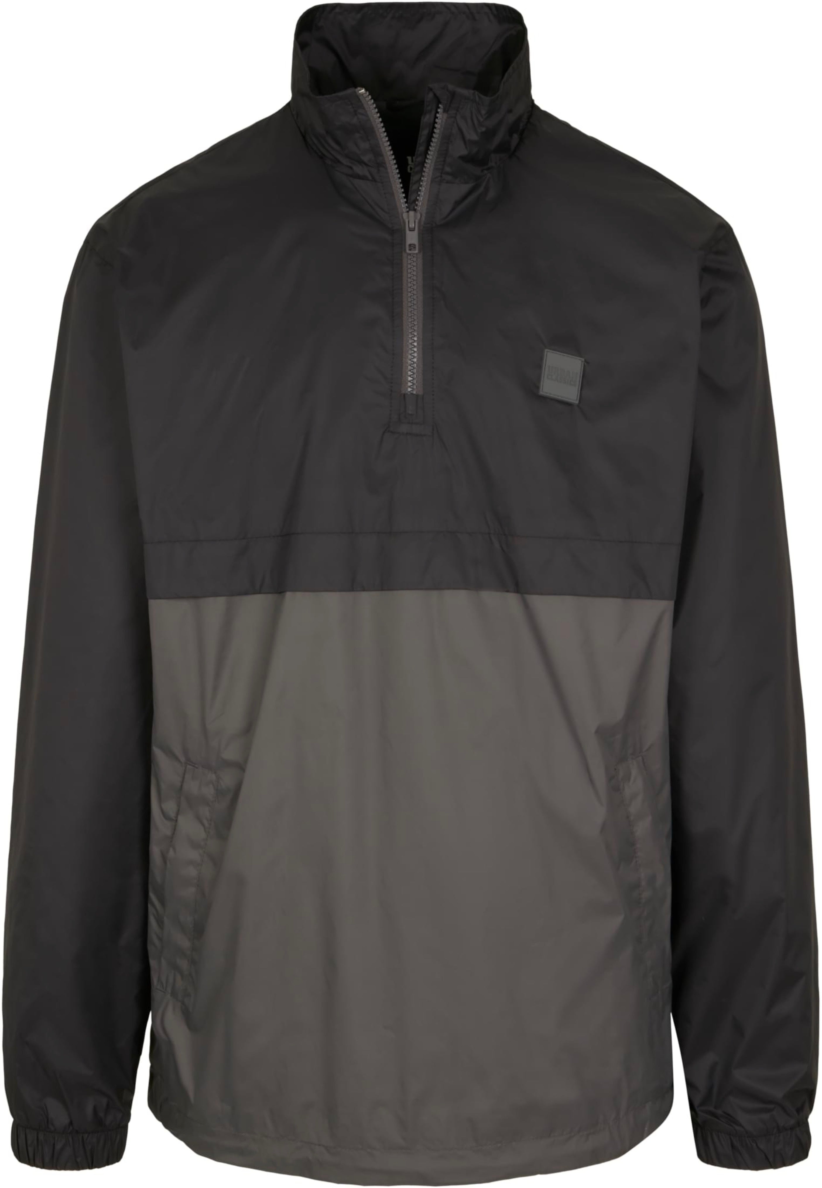Urban Classics - Stand Up Collar Pull Over Black/Darkshadow - Windbreaker | Men-Image