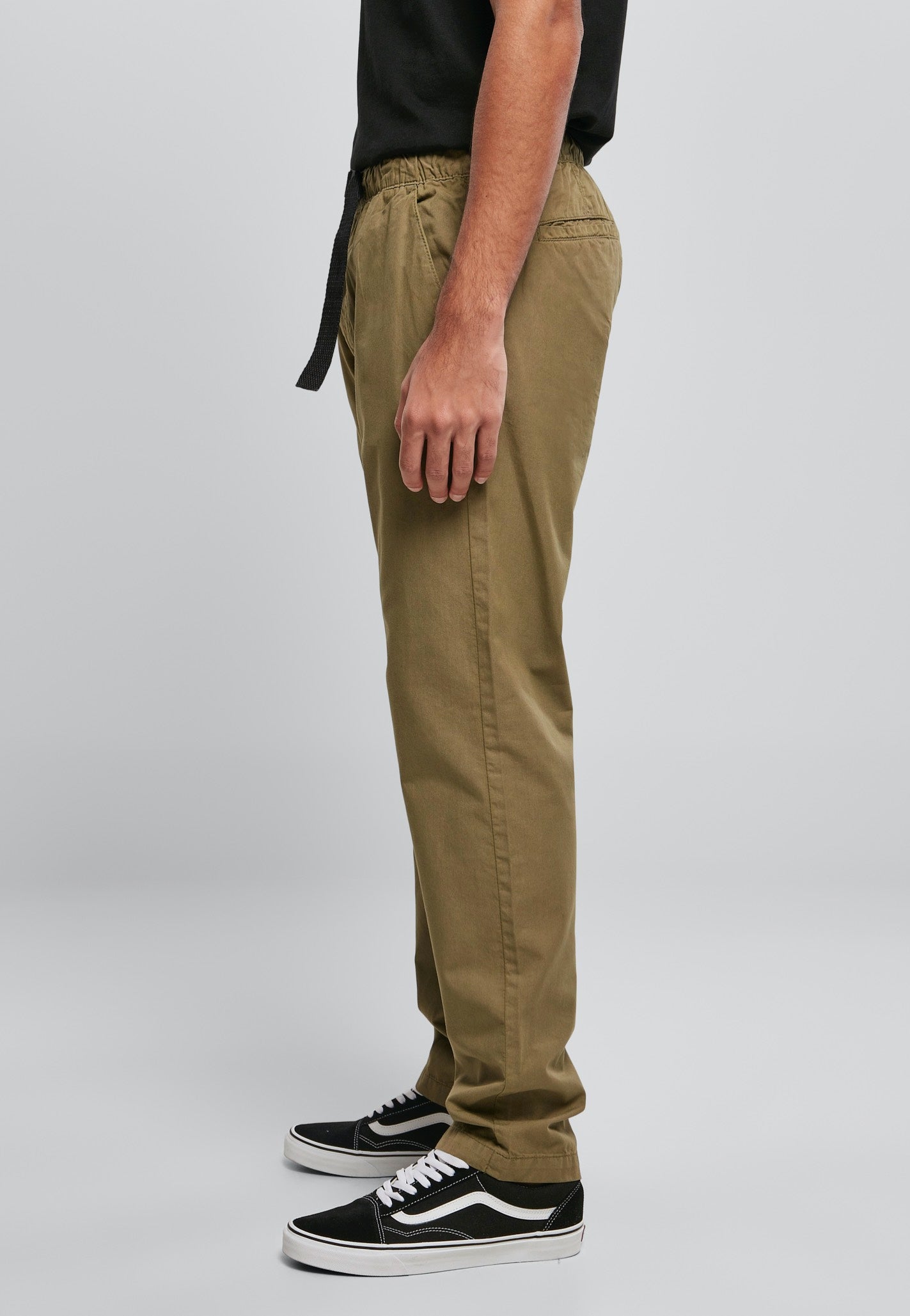 Urban Classics - Straight Leg Chino with Belt Tini Olive - Pants | Men-Image