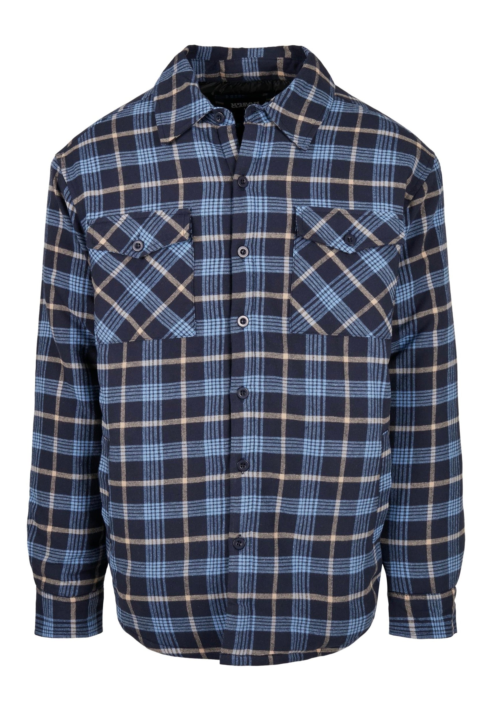 Urban Classics - Plaid Quilted Lightblue/Darkblue - Jacket | Men-Image