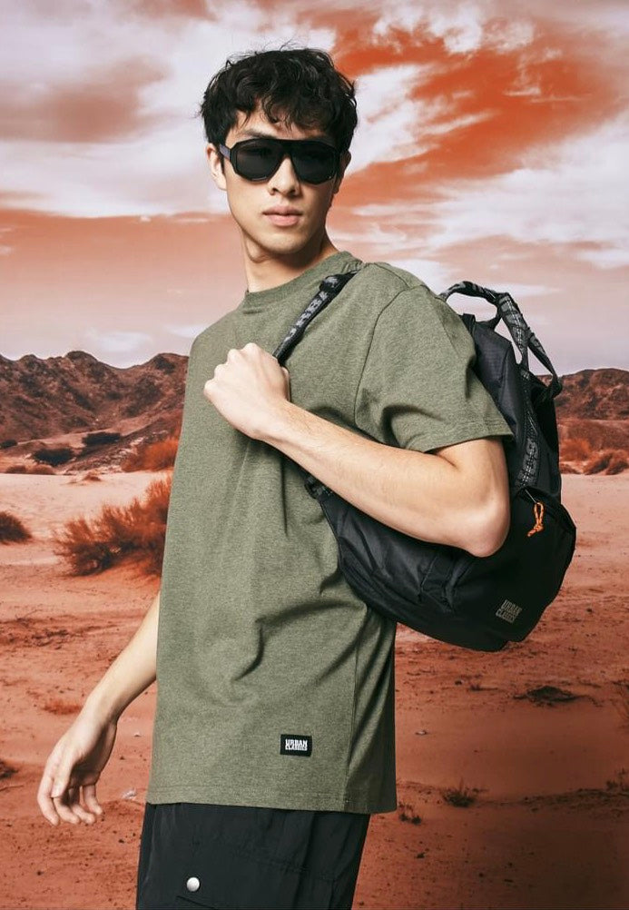 Urban Classics - Oversize Melange Darkgreen Melange - T-Shirt | Men-Image