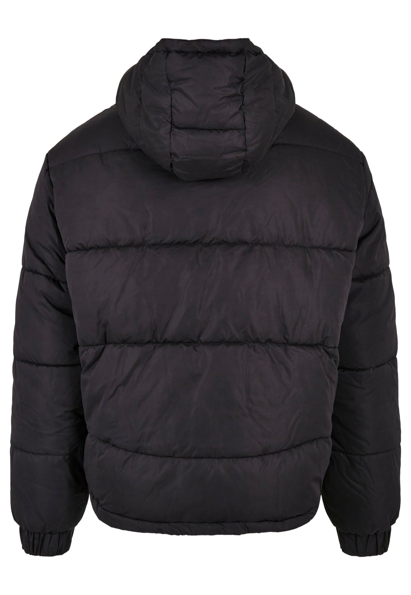 Urban Classics - Hooded Cropped Pull Over Down Black - Jacket | Men-Image