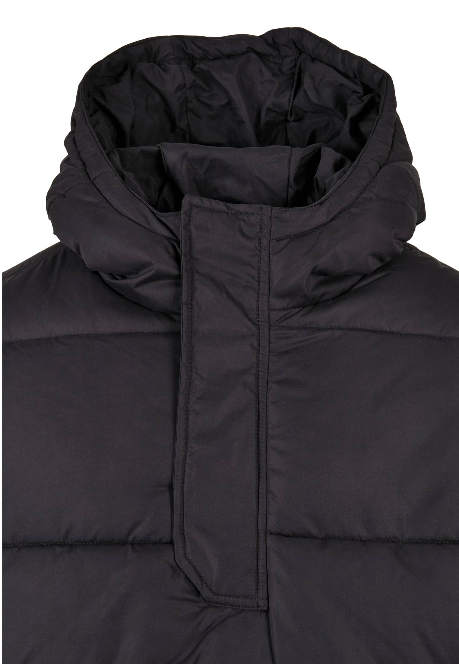 Urban Classics - Hooded Cropped Pull Over Down Black - Jacket | Men-Image