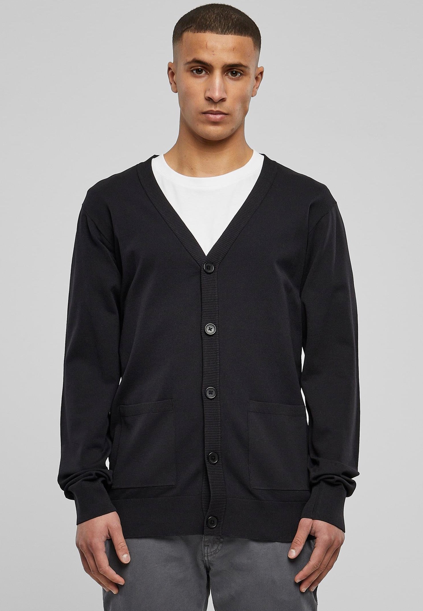 Urban Classics - Fine Black - Cardigan | Men-Image
