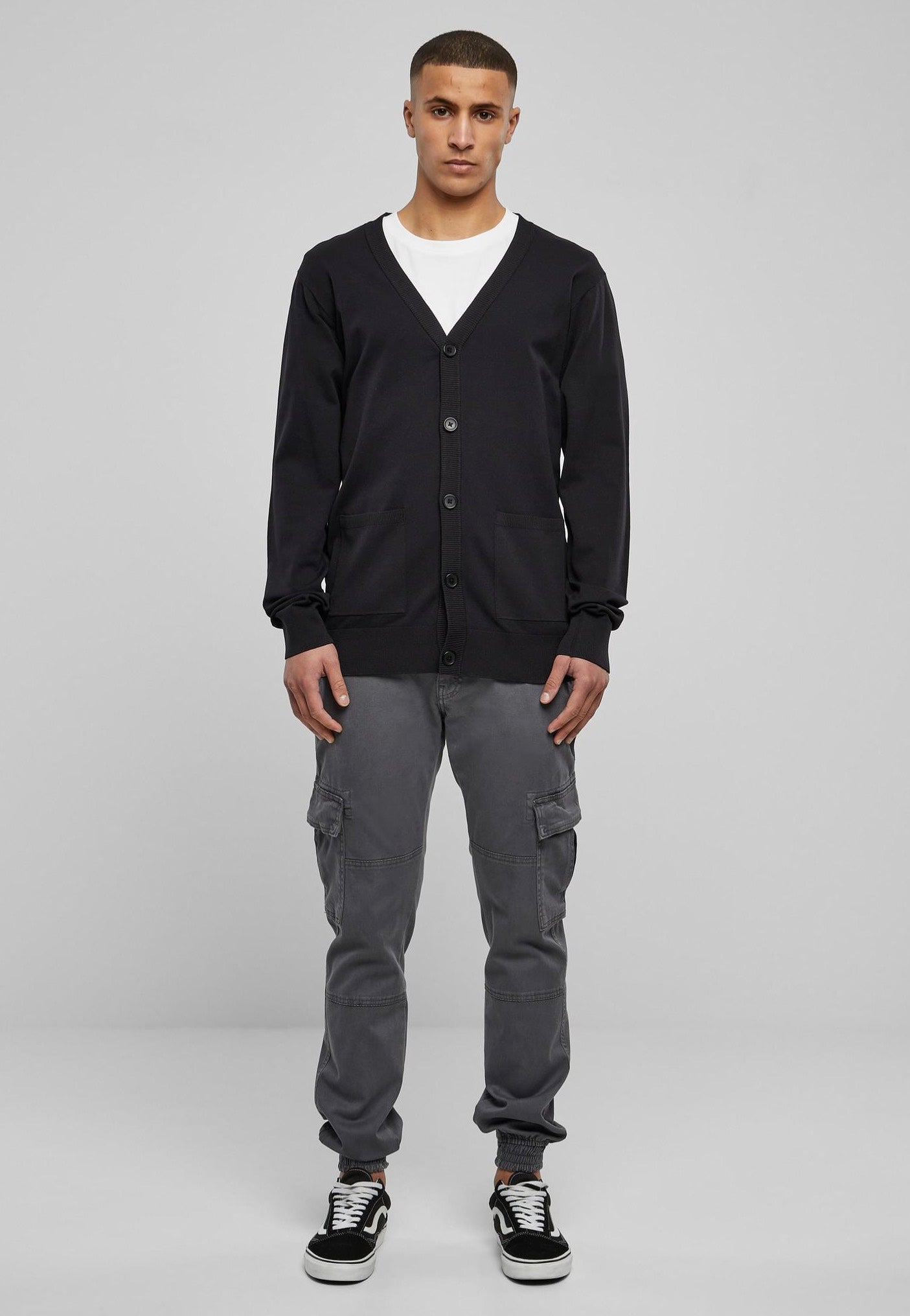Urban Classics - Fine Black - Cardigan | Men-Image