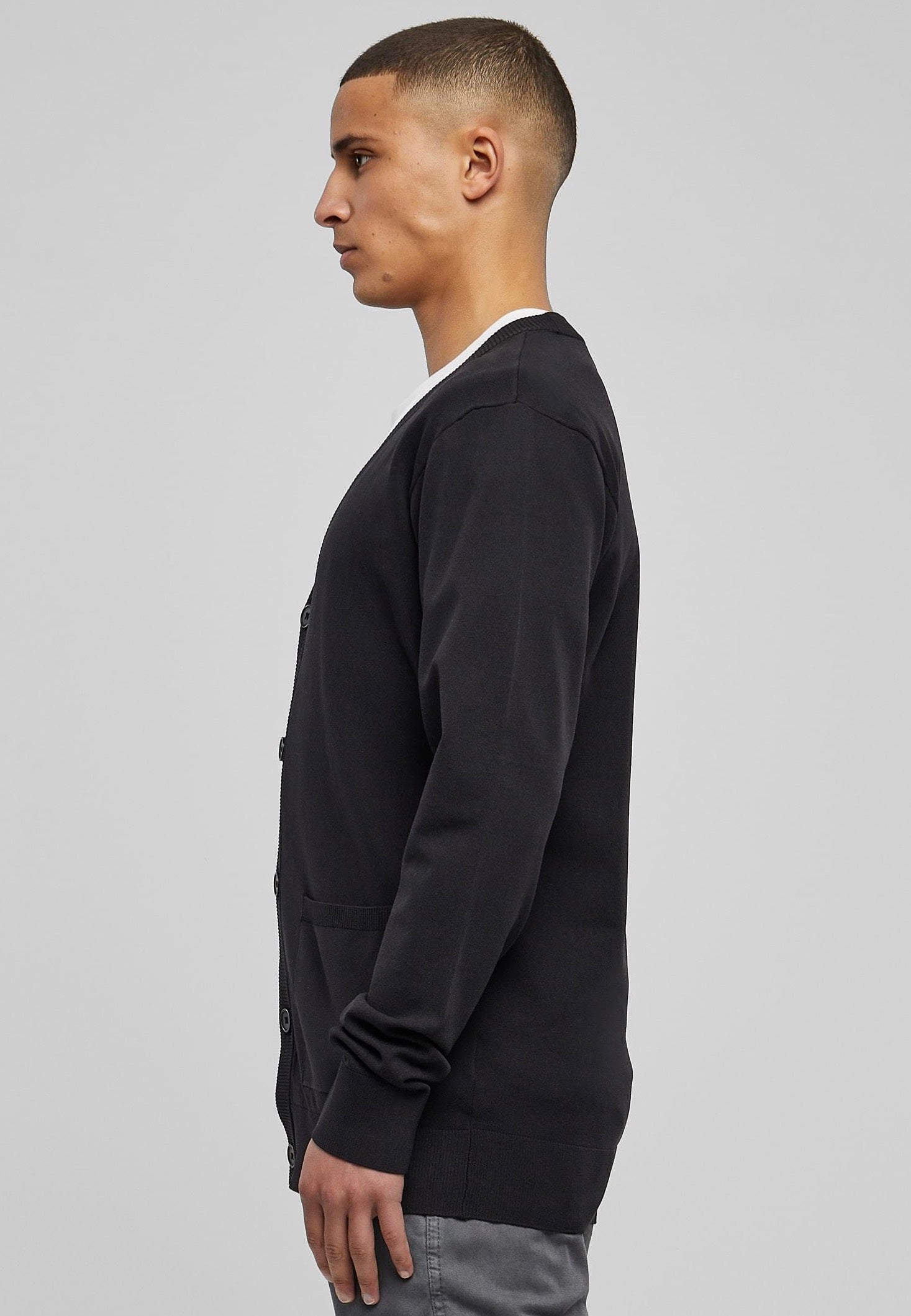 Urban Classics - Fine Black - Cardigan | Men-Image