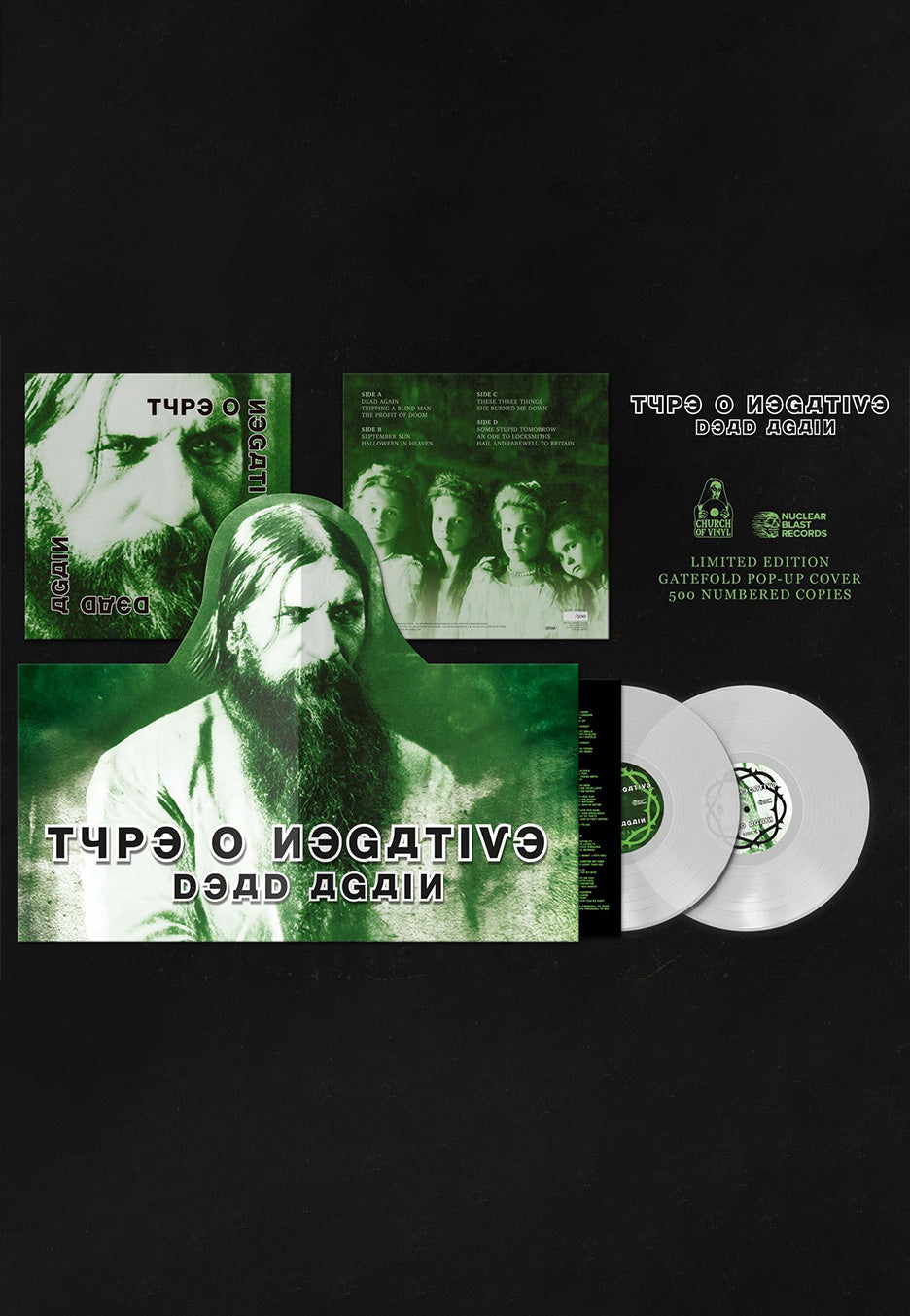 Type O Negative - Dead Again Ltd. Green - Colored 2 PopUp Vinyl