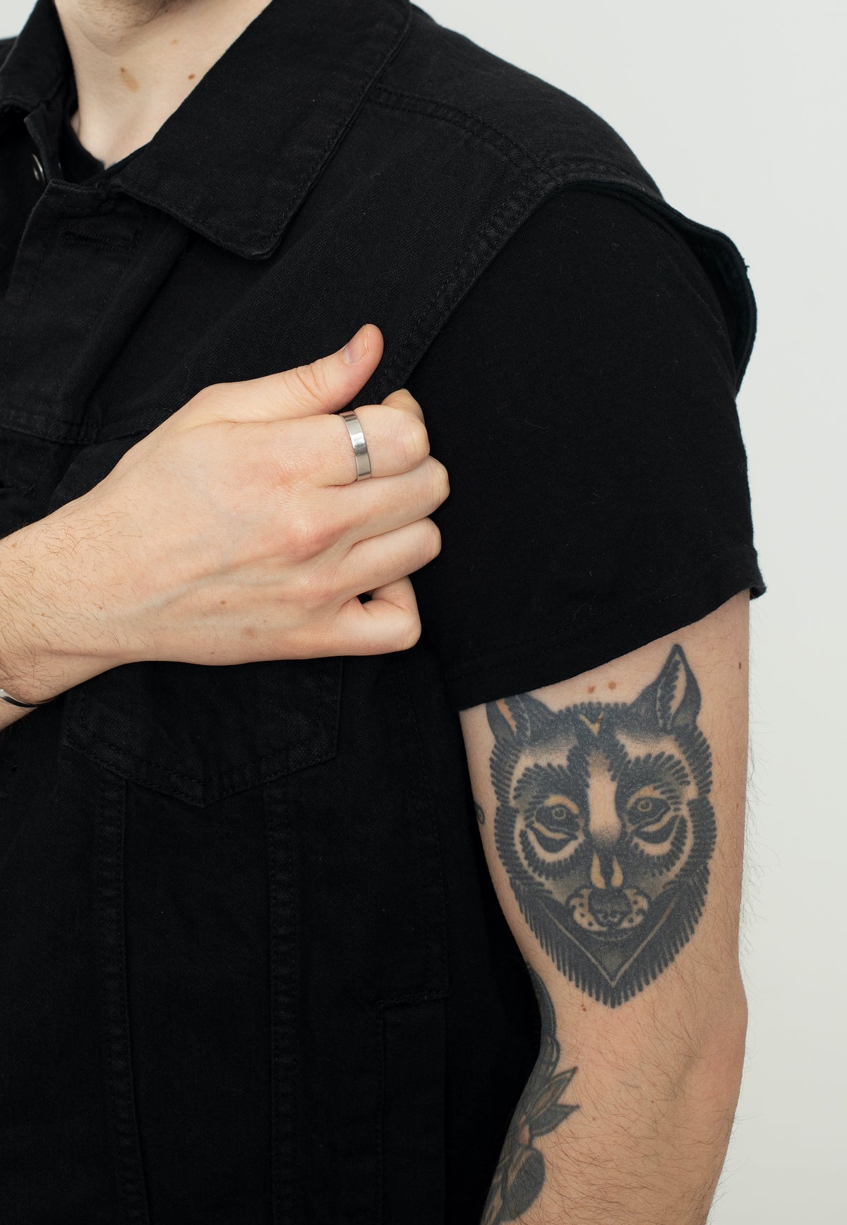 Urban Classics Denim Black Dark Jeans Vest