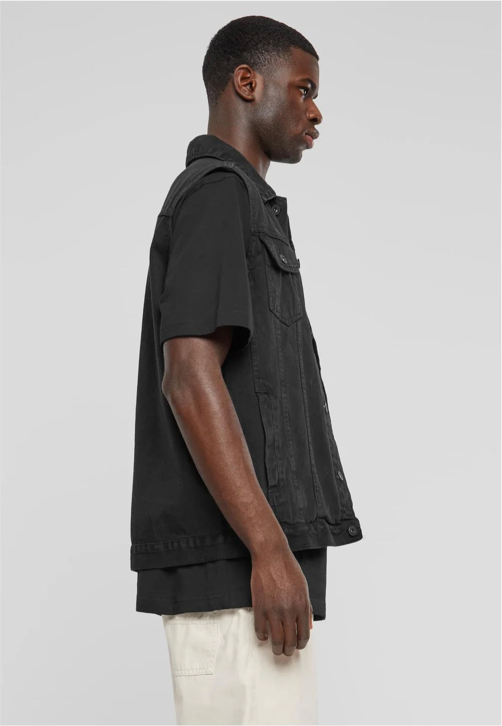 Urban Classics Denim Black Dark Jeans Vest