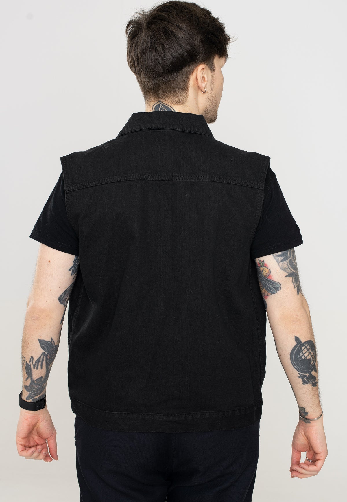 Urban Classics Denim Black Dark Jeans Vest