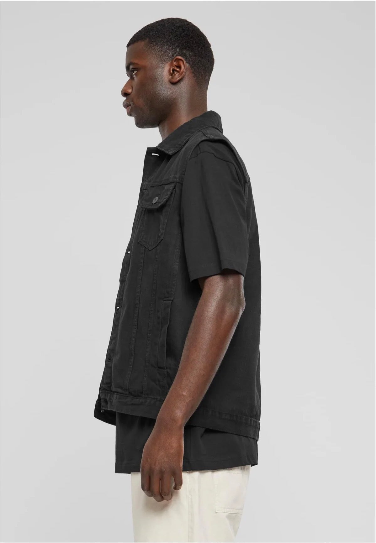 Urban Classics Denim Black Dark Jeans Vest