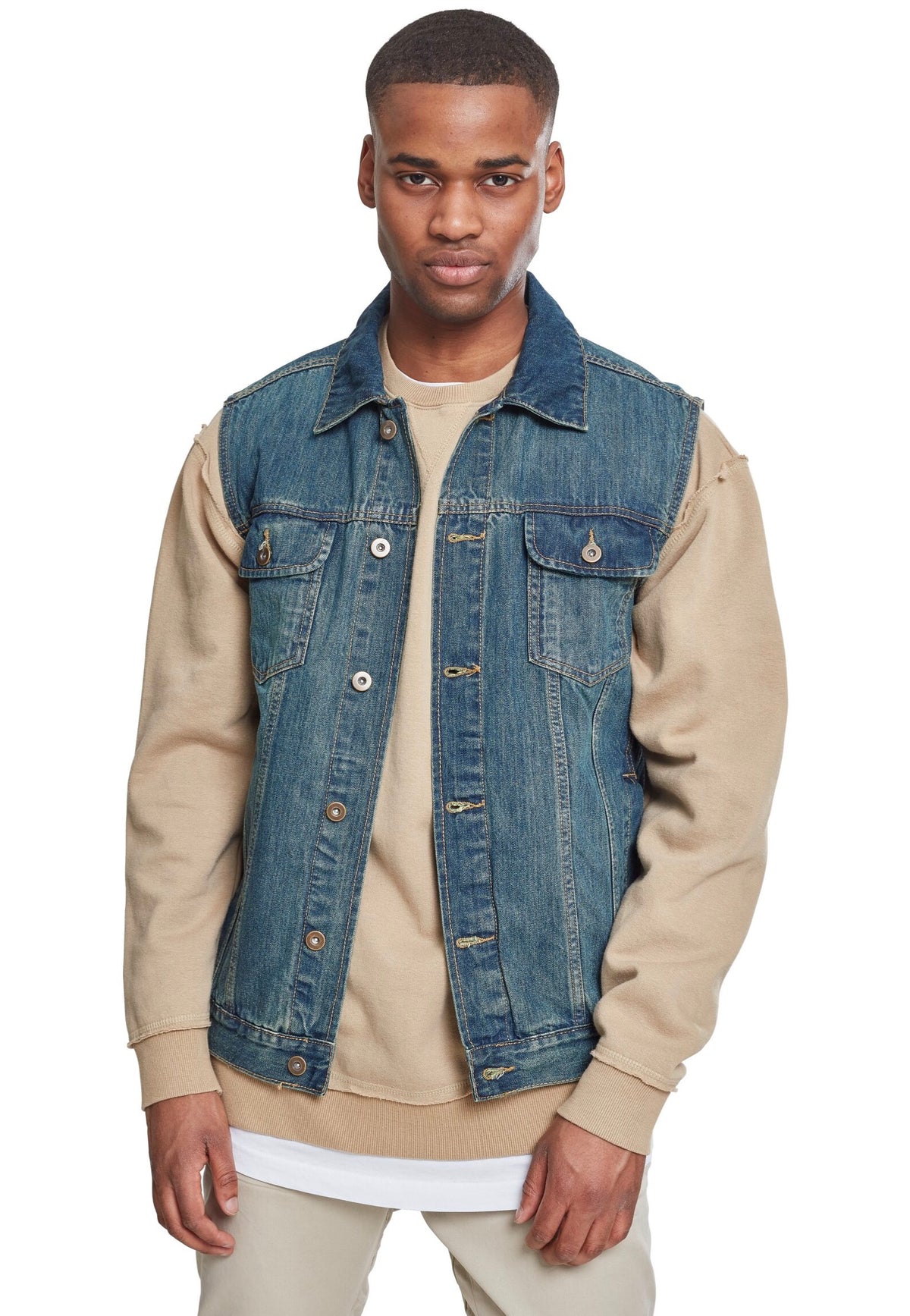 Urban Classics Denim Lightblue Vest