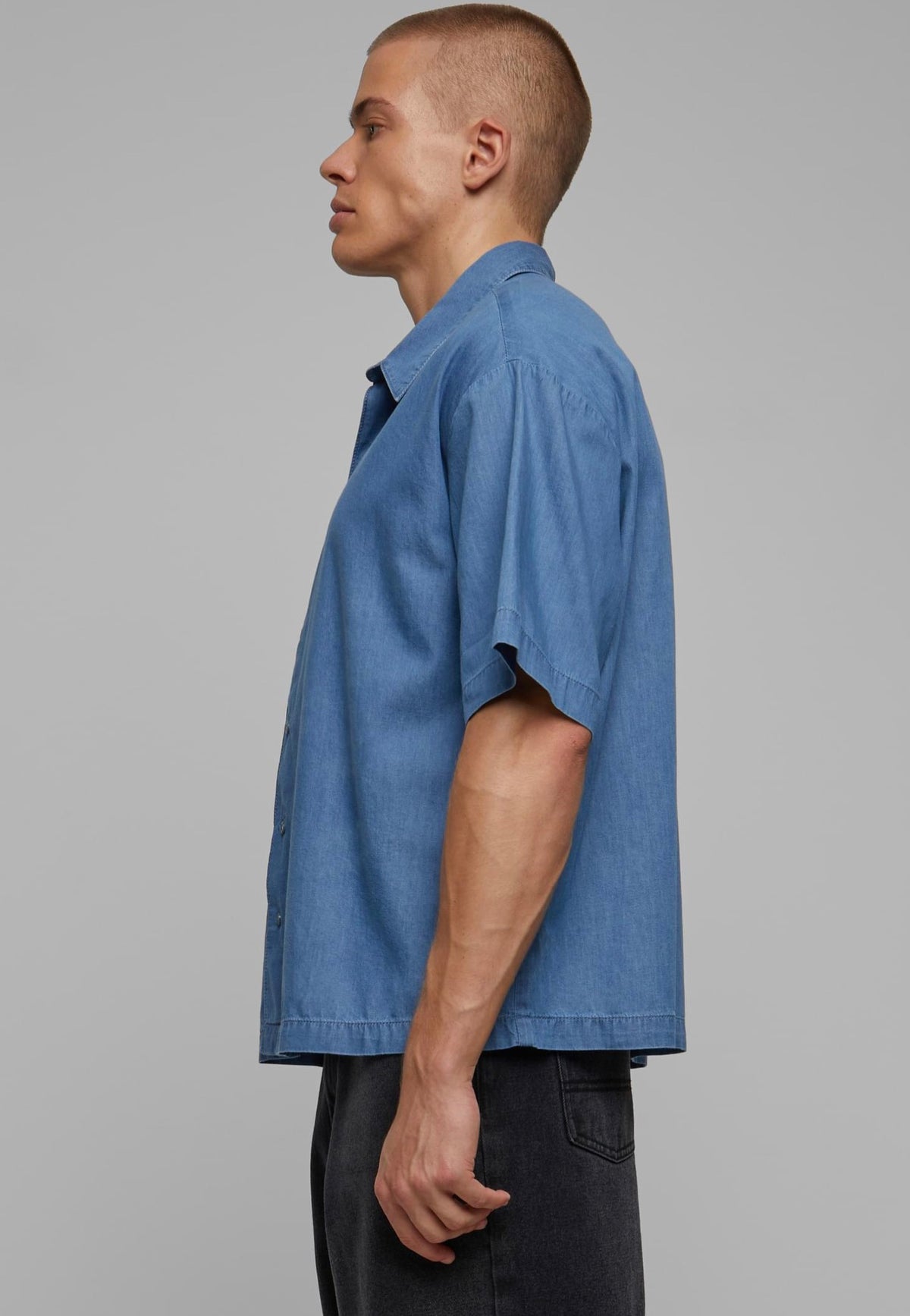 Urban Classics Lightweight Denim Skyblue Washed Shirt