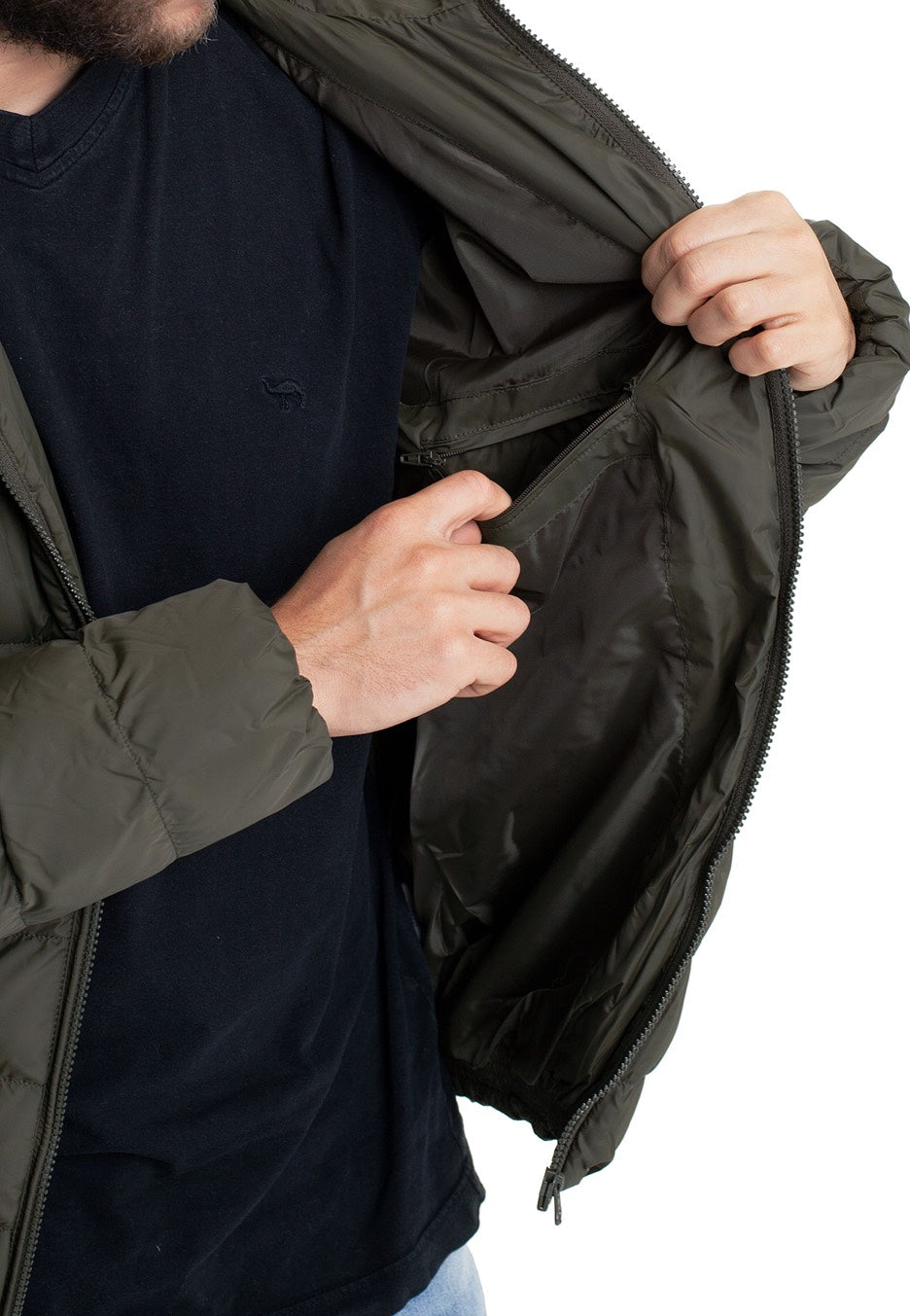 Urban Classics - Basic Bubble Darkolive/Black/Darkolive - Jacket | Men-Image
