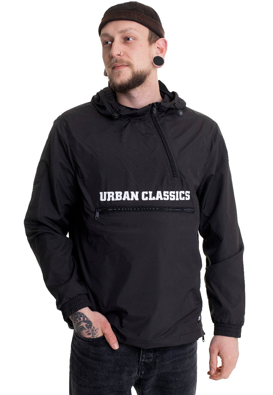Urban Classics - Commuter Pull Over Black - Jacket | Men-Image