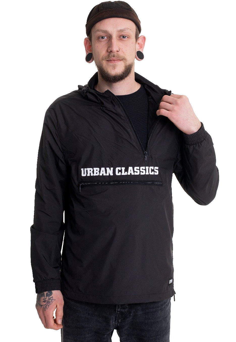 Urban Classics - Commuter Pull Over Black - Jacket | Men-Image