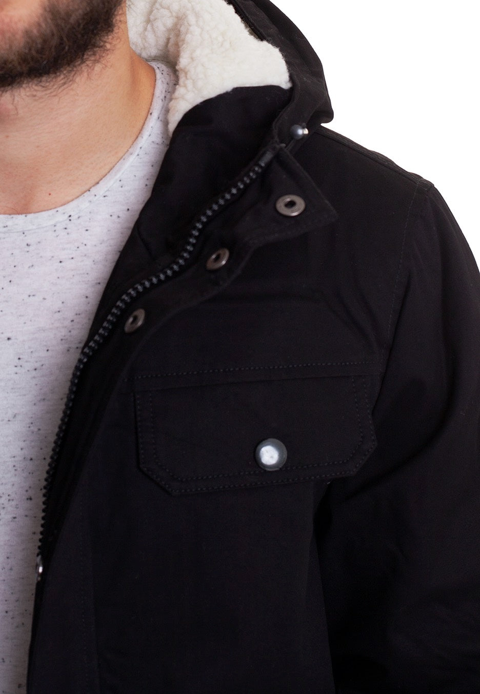 Urban Classics - Heavy Cotton Black - Jacket | Men-Image