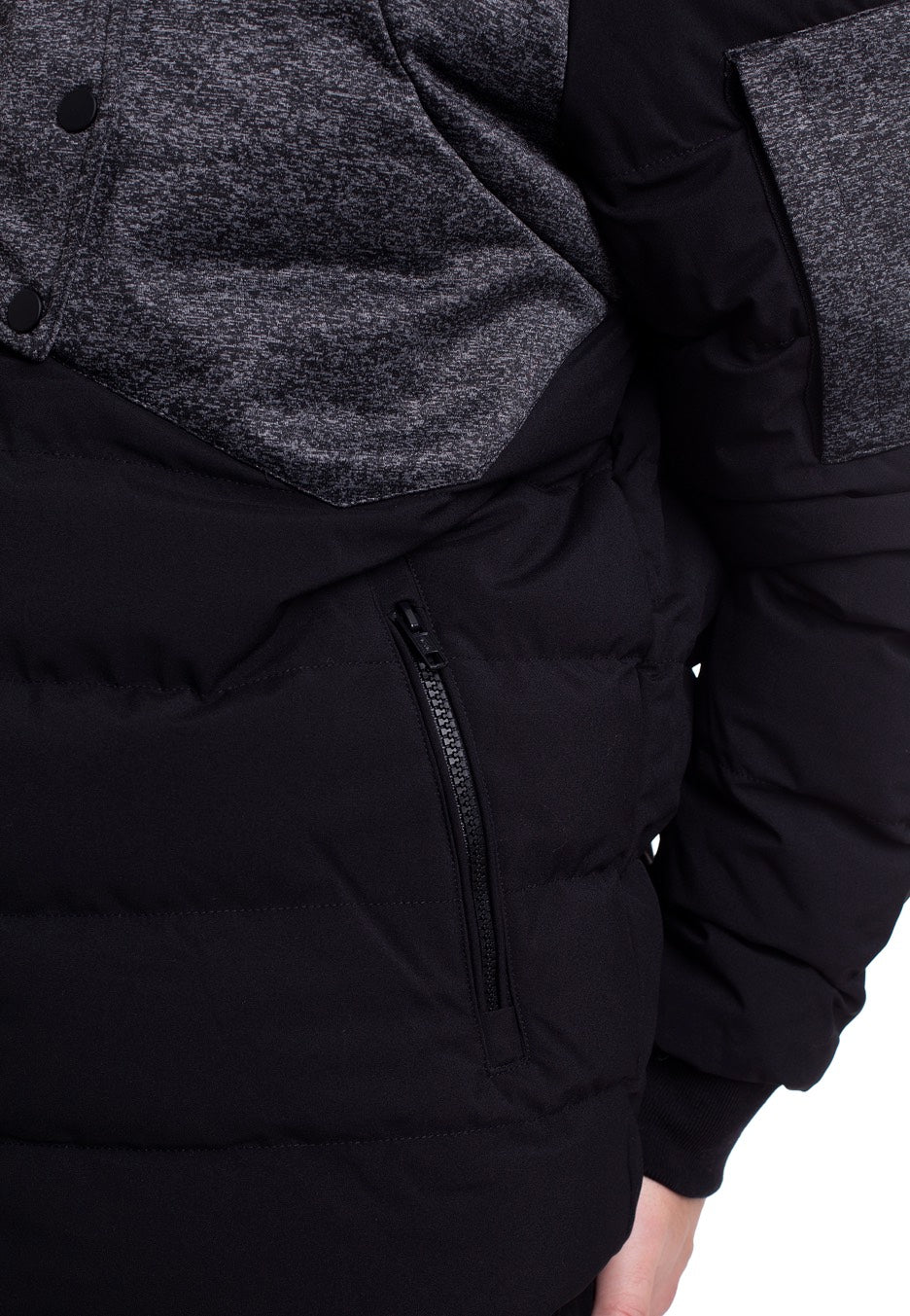 Urban Classics - Hooded Tech Bubble Black/Grey - Jacket | Men-Image
