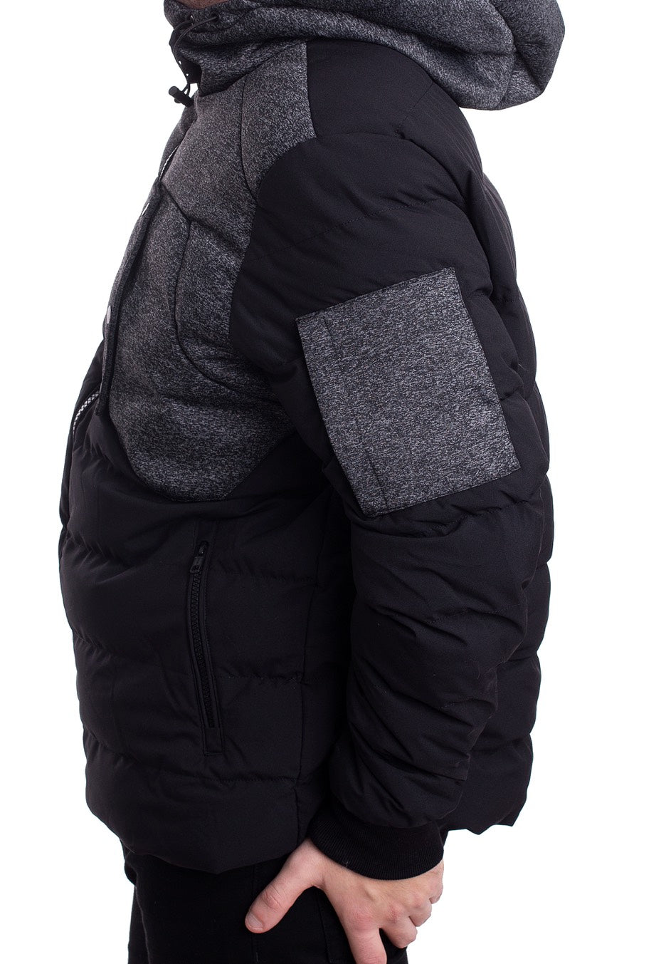Urban Classics - Hooded Tech Bubble Black/Grey - Jacket | Men-Image