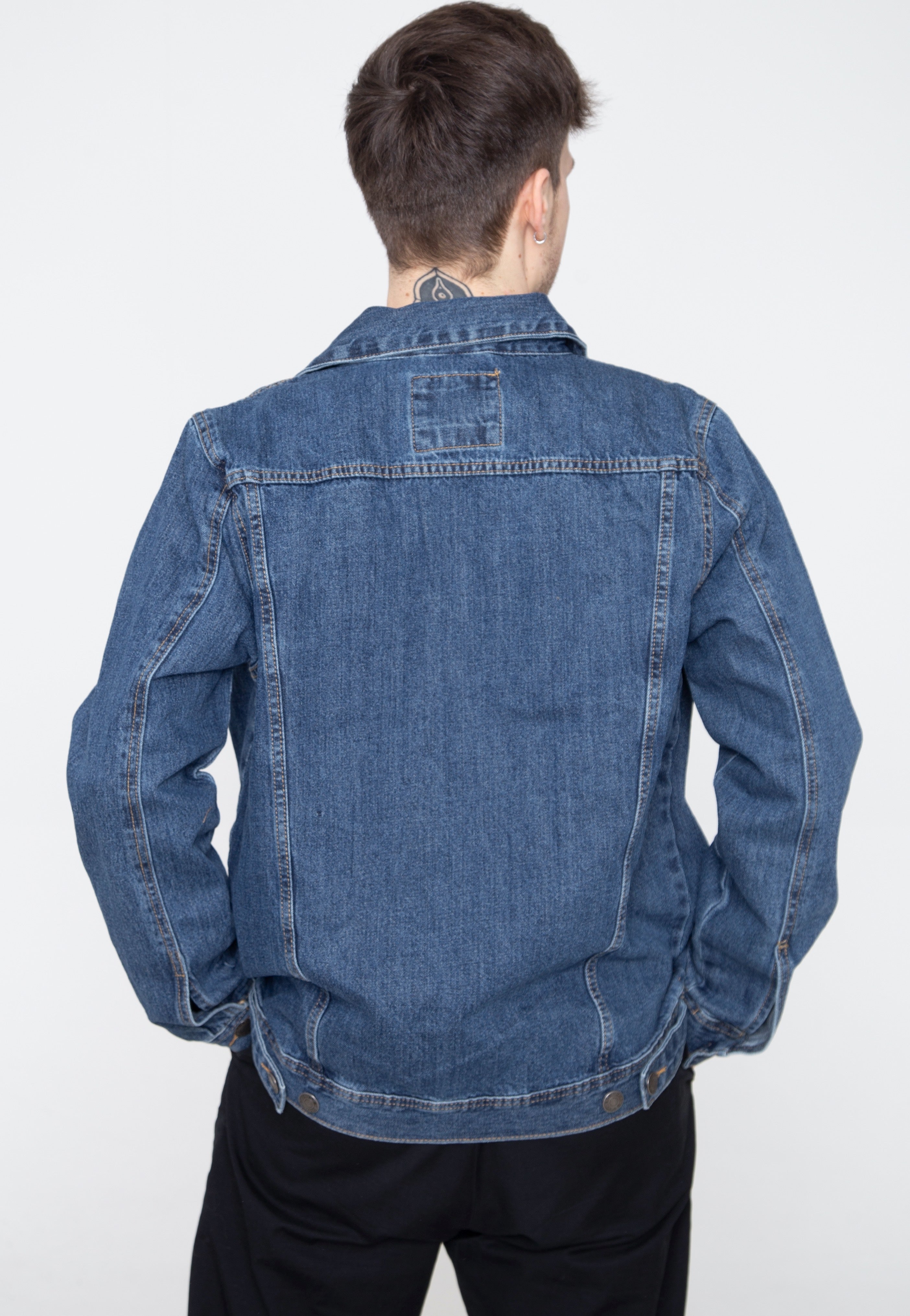 Urban Classics - Organic Basic Denim Mid Indigo Washed - Jeans Jacket | Men-Image