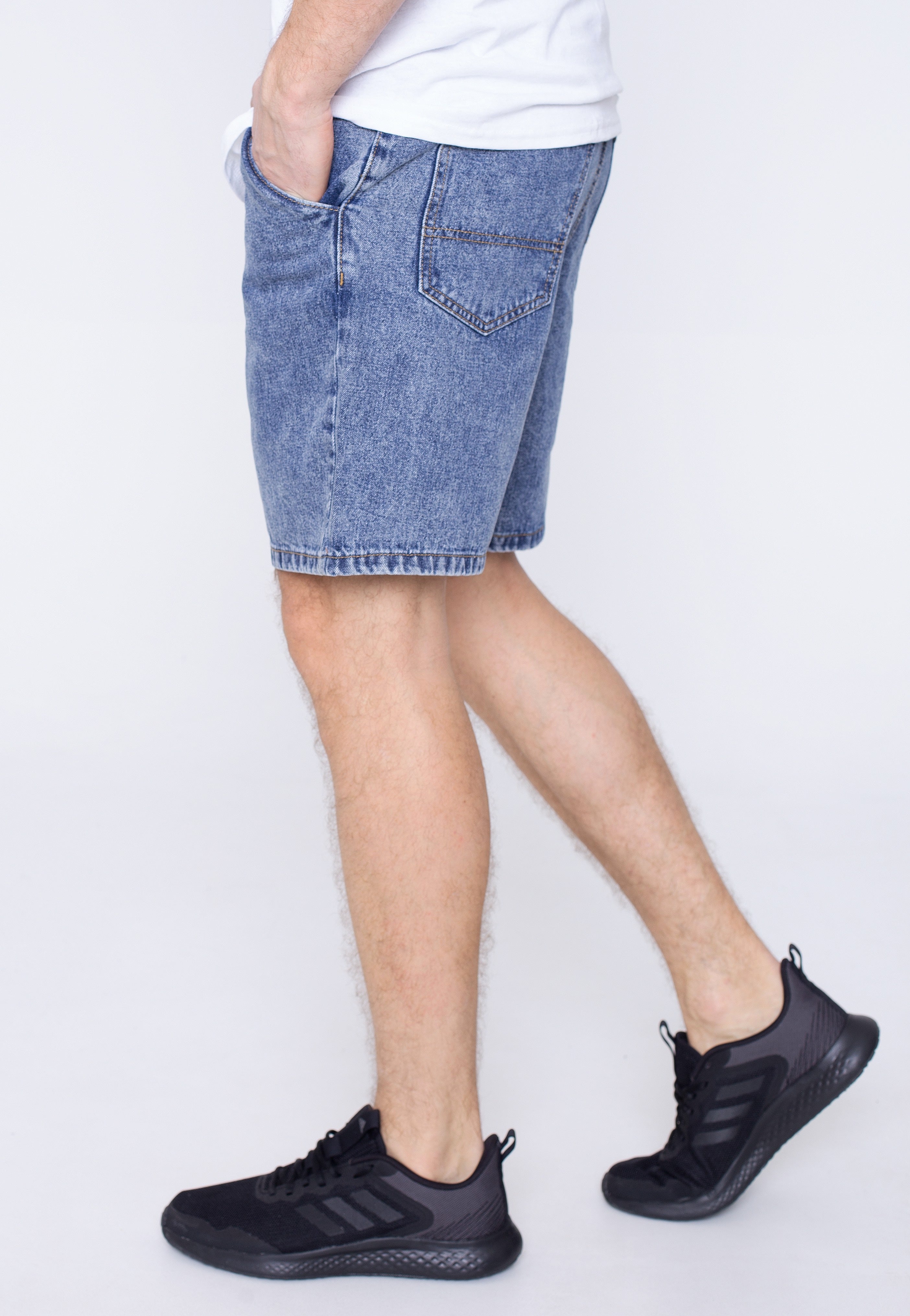 Urban Classics - Organic Denim Bermuda Light Skyblue Acid Washed - Shorts | Men-Image