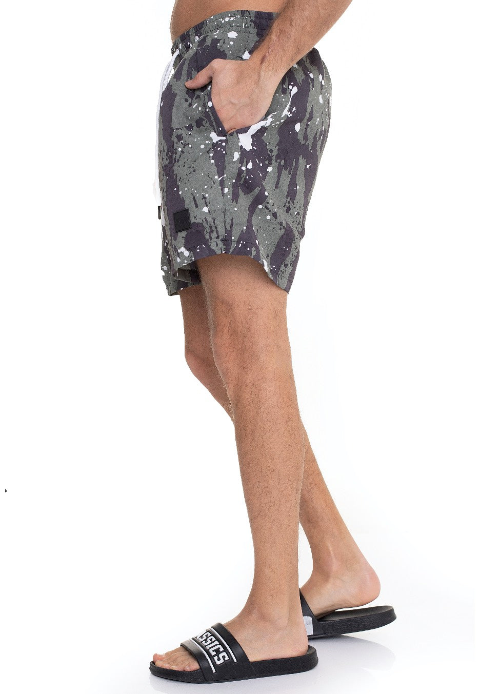 Urban Classics - Pattern Swim White Dot Camo Aop - Board Shorts | Men-Image