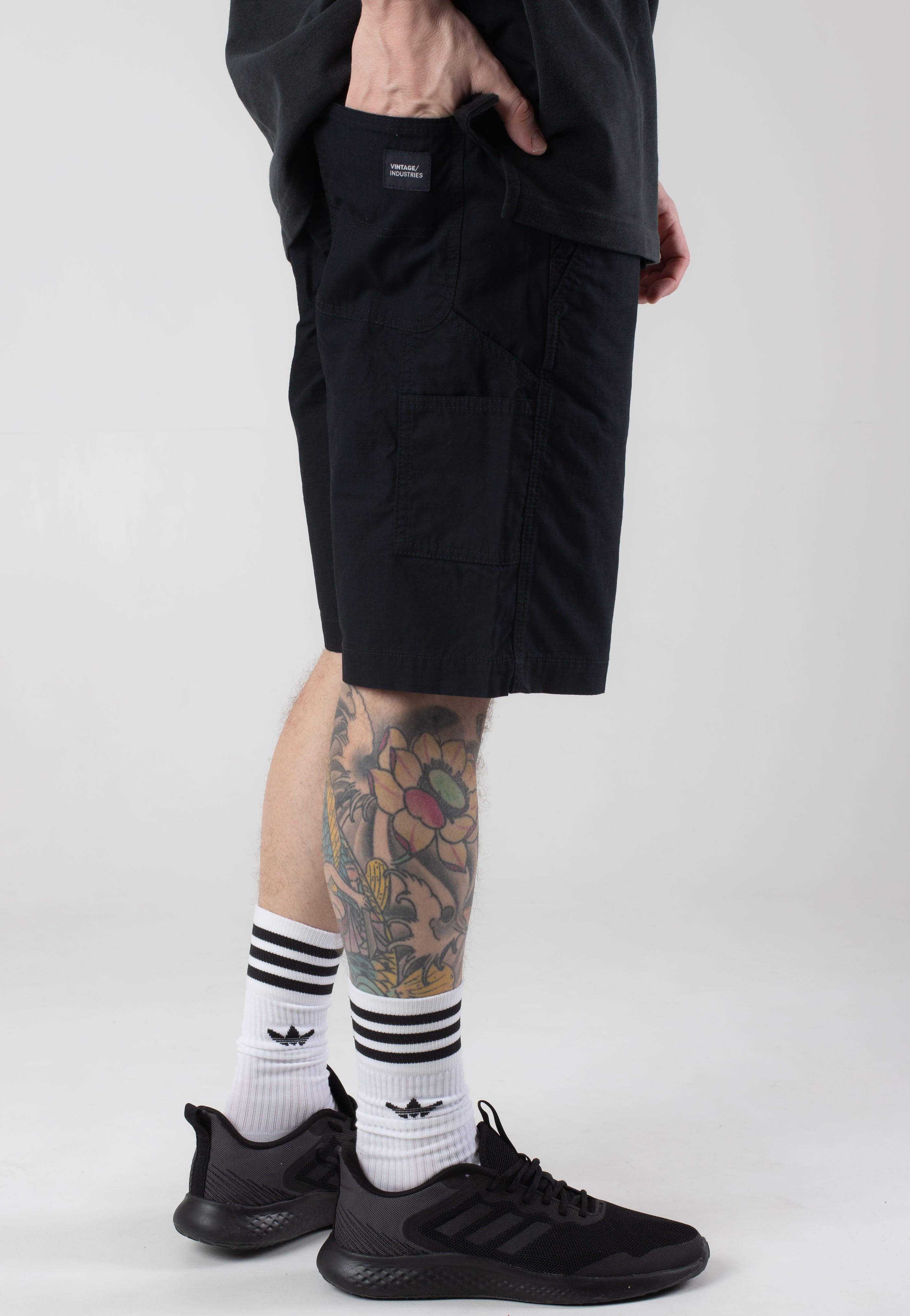 Vintage Industries - Worker Black - Shorts | Men-Image
